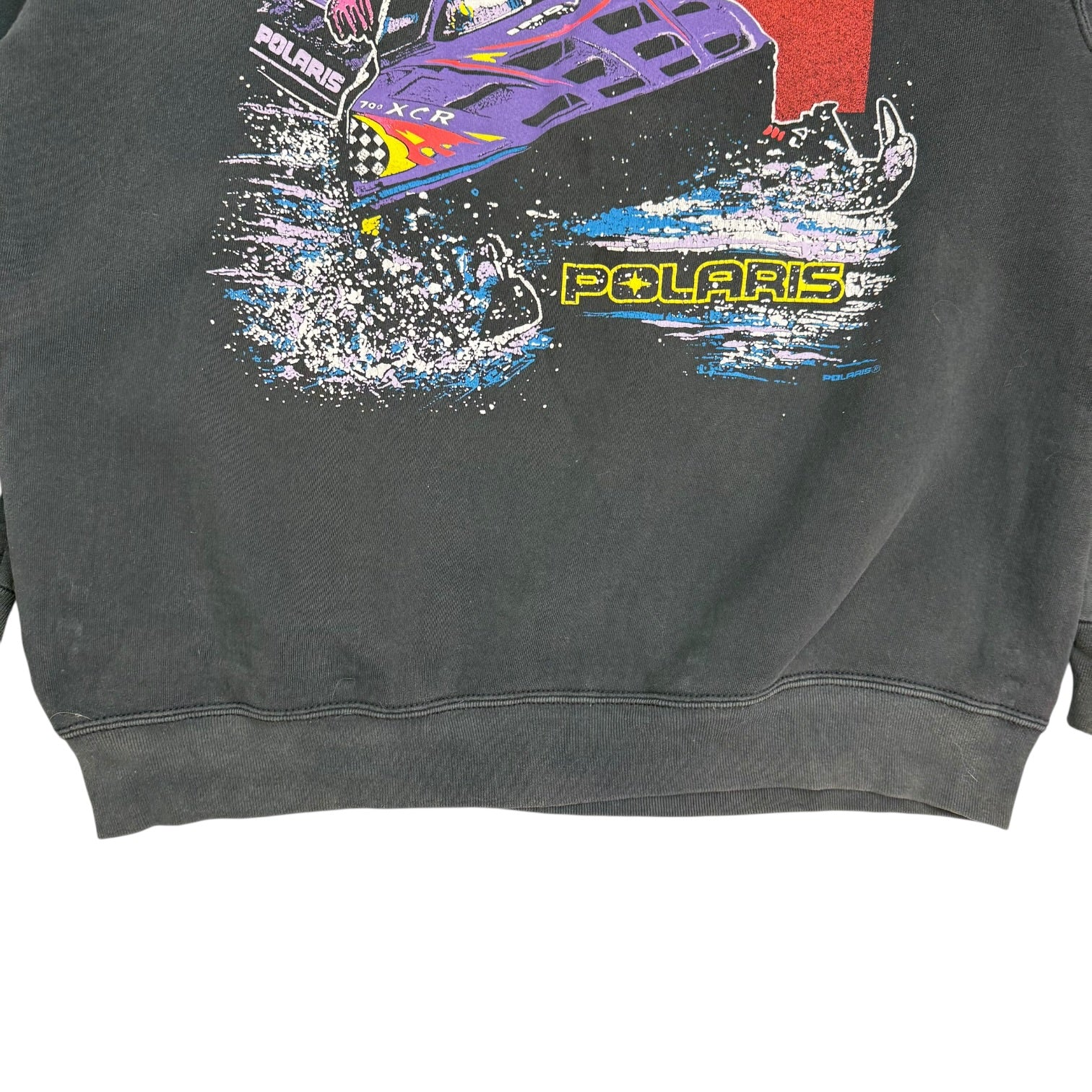 Vintage Polaris Indy 700 Race Crewneck Black