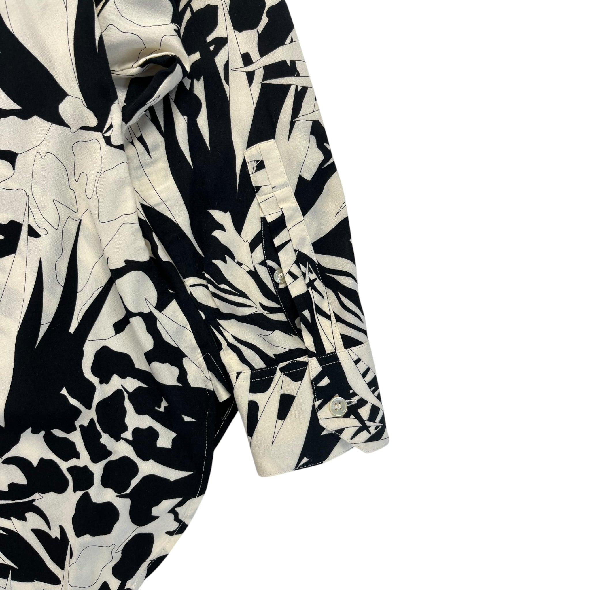 Saint Laurent Floral Silky Button Up Shirt