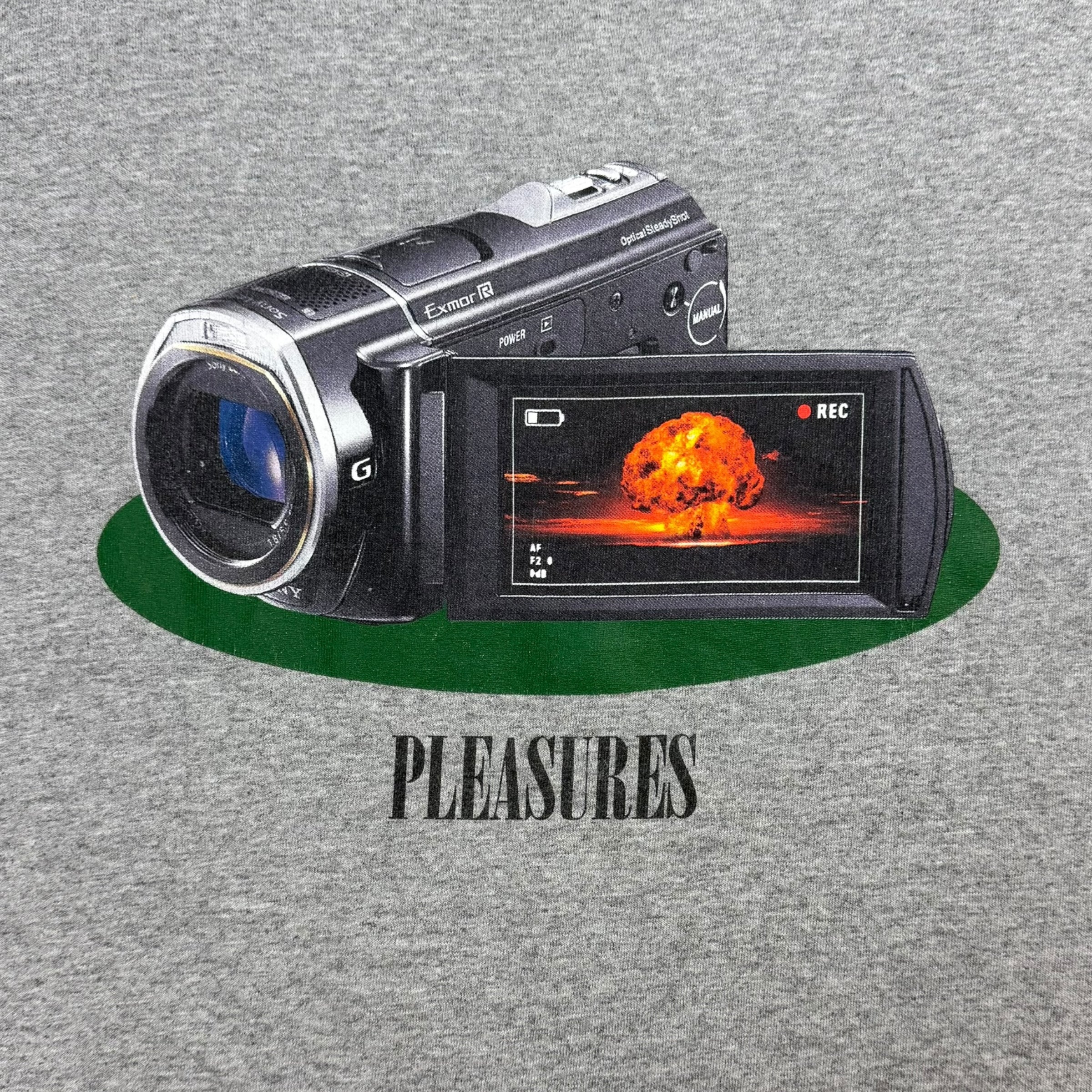 Pleasures Recording Tee Grey