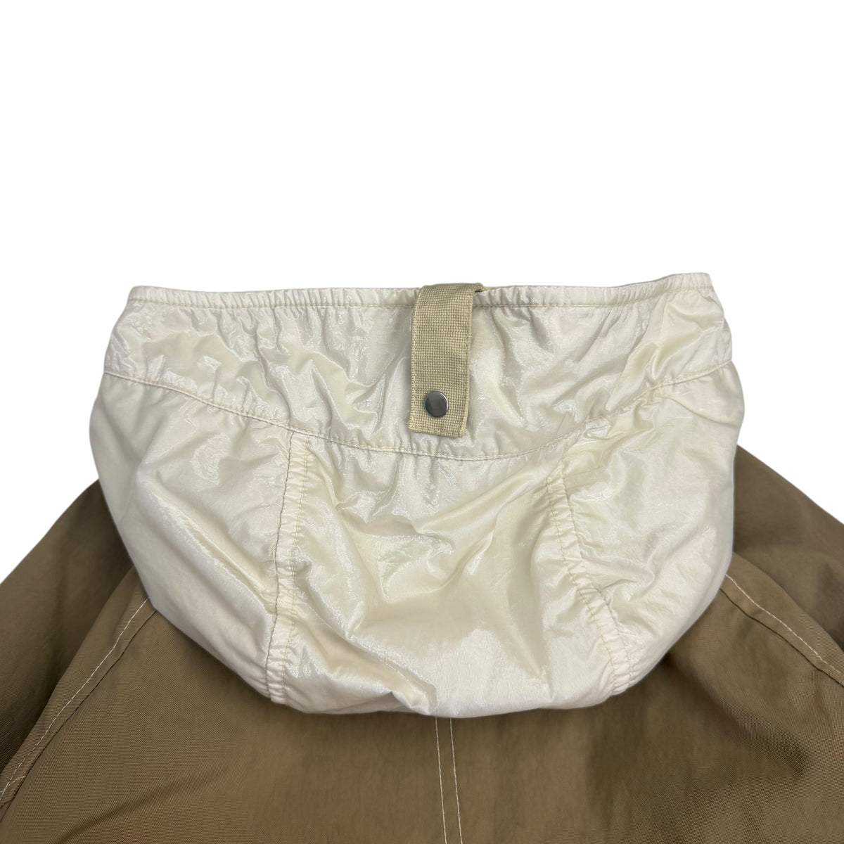 Stone Island Nylon Panama New Silk Light Hooded Jacket Beige
