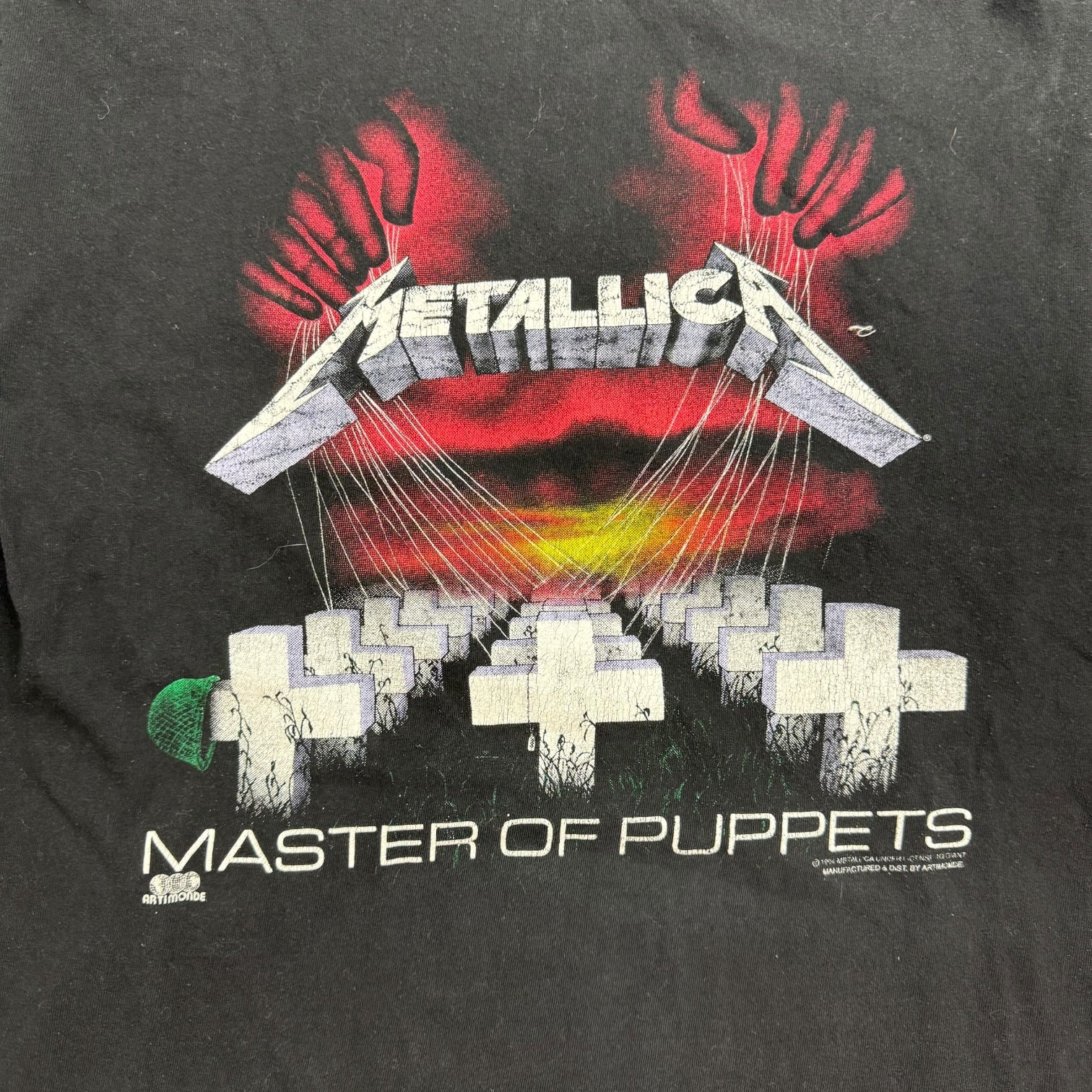 1994 Metallica Master Of Puppets Tee Black