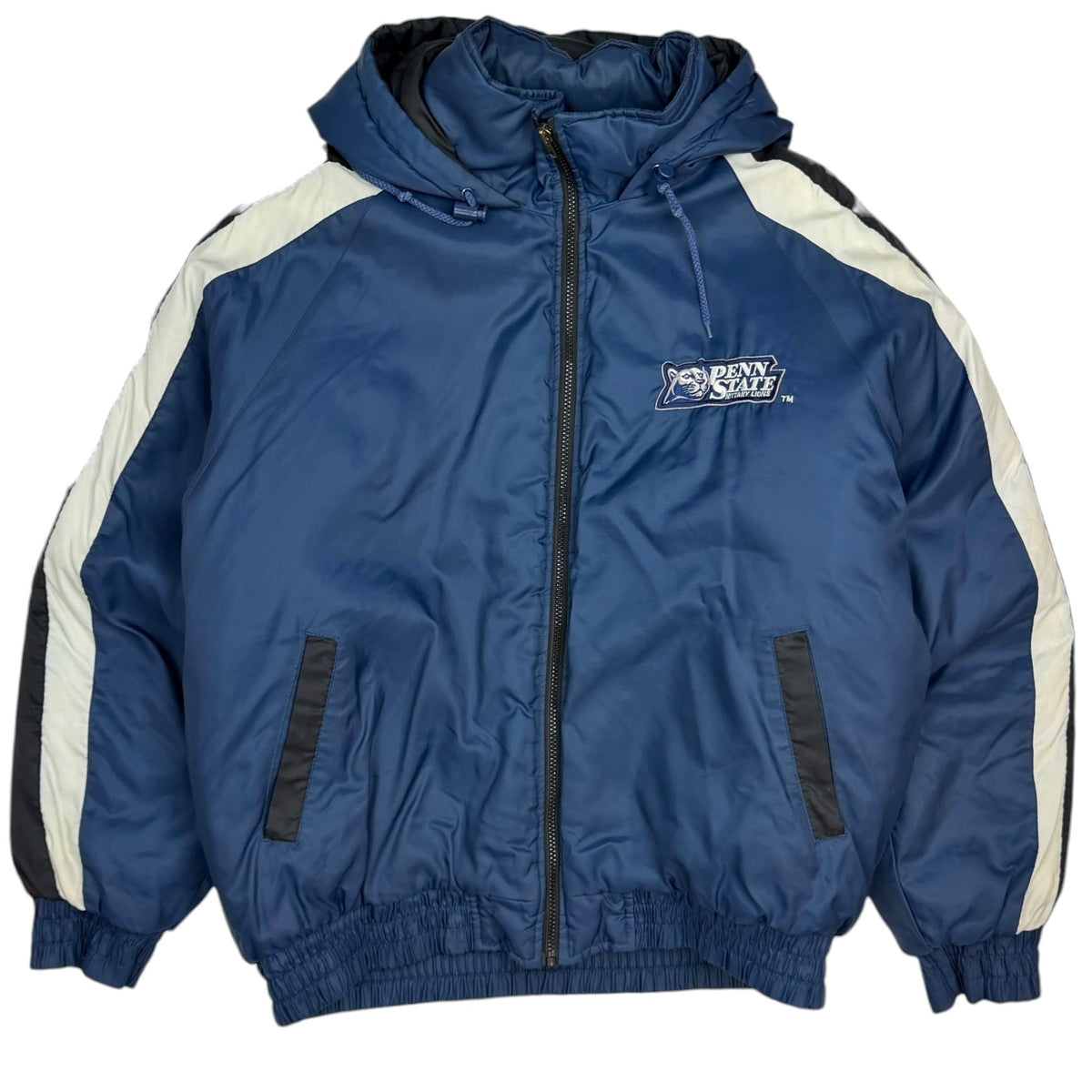 Vintage Penn State Striped Sleeve Jacket Navy