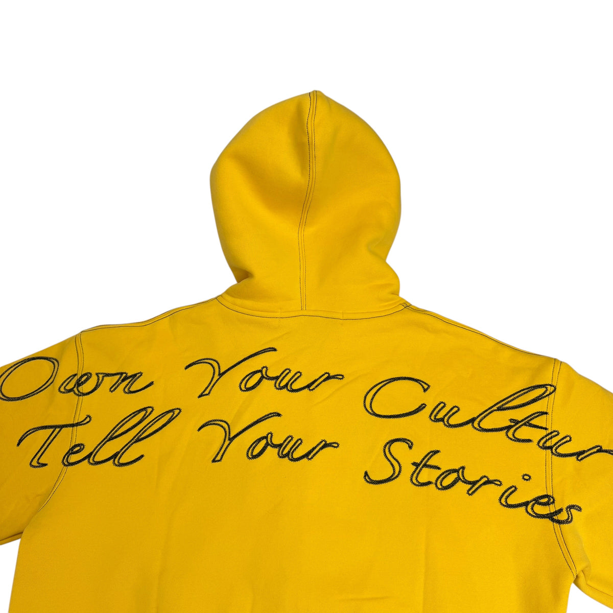 4YE Fela Zip Up Script Hoodie Yellow