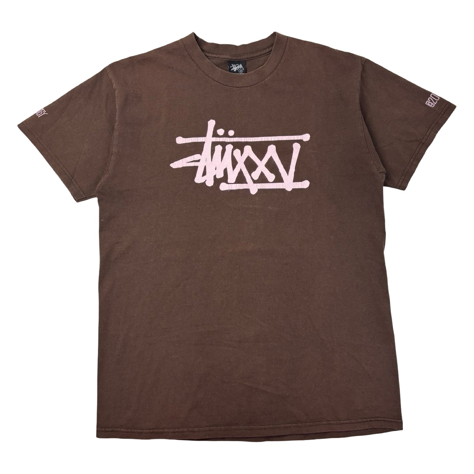 2005 Stussy Graffiti Logo Tee Mocha