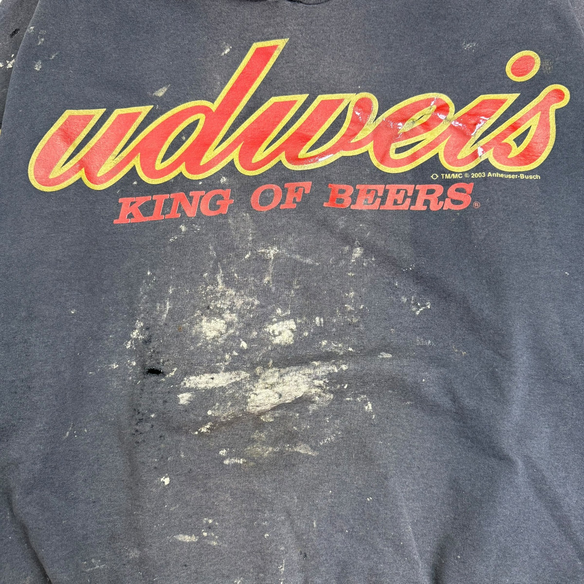 2003 Budweiser King Of Beers Spellout Hoodie Black