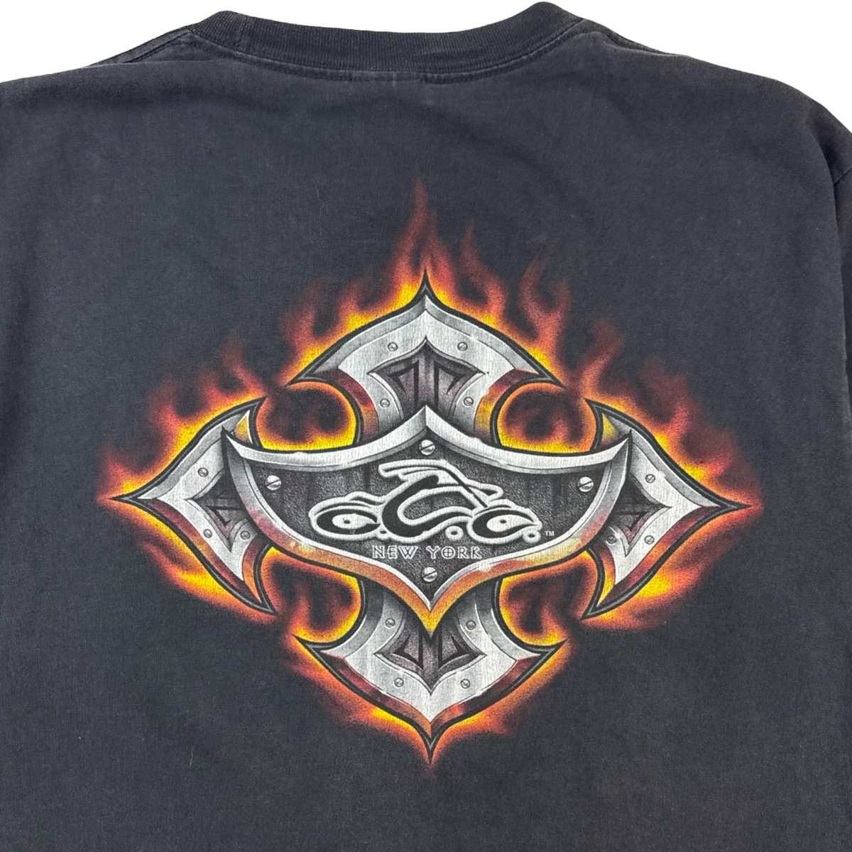 Vintage Y2K Orange County Choppers Flame Sleeve T-Shirt