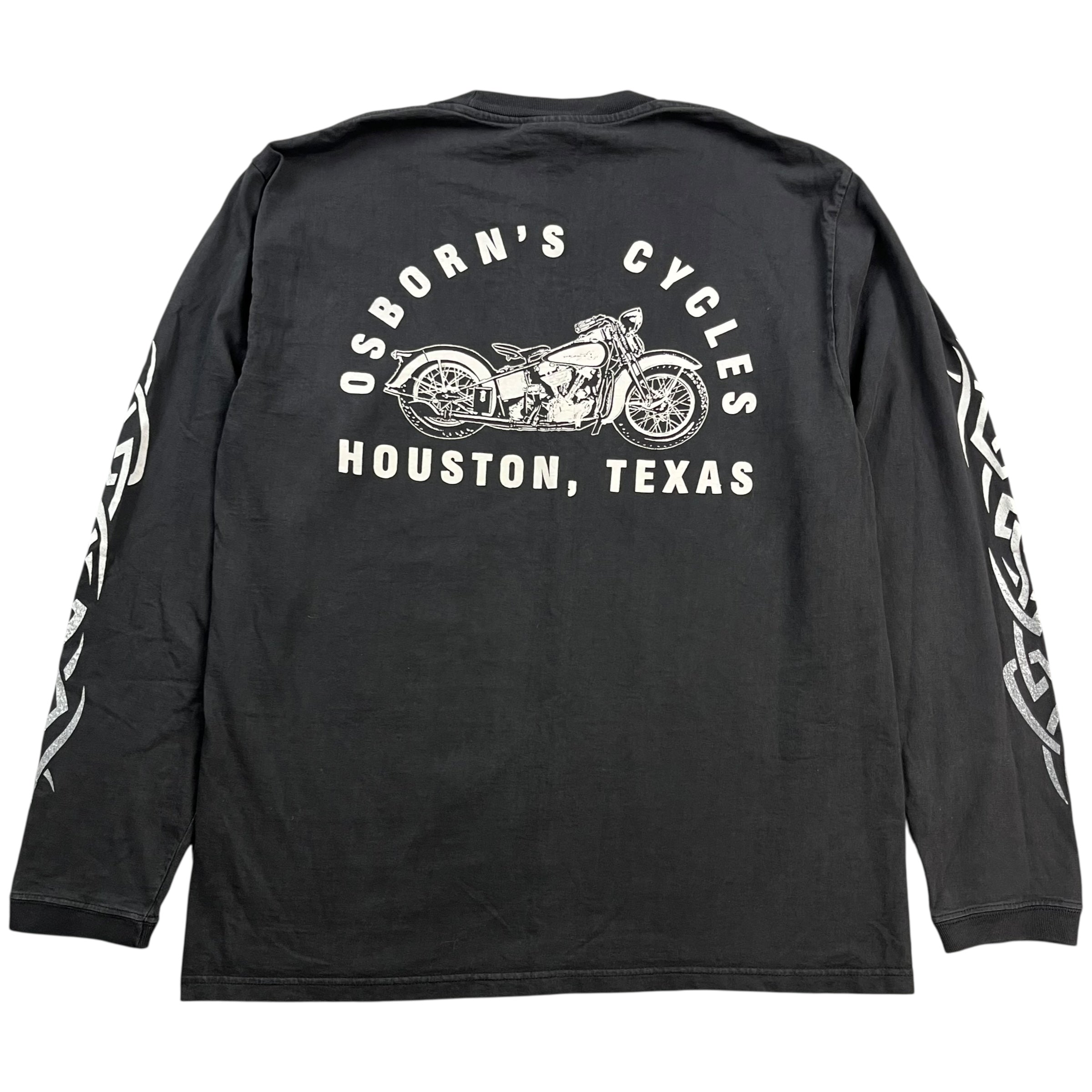 Vintage Osborn’s Cycles Road Warrior Long Sleeve Tee Black