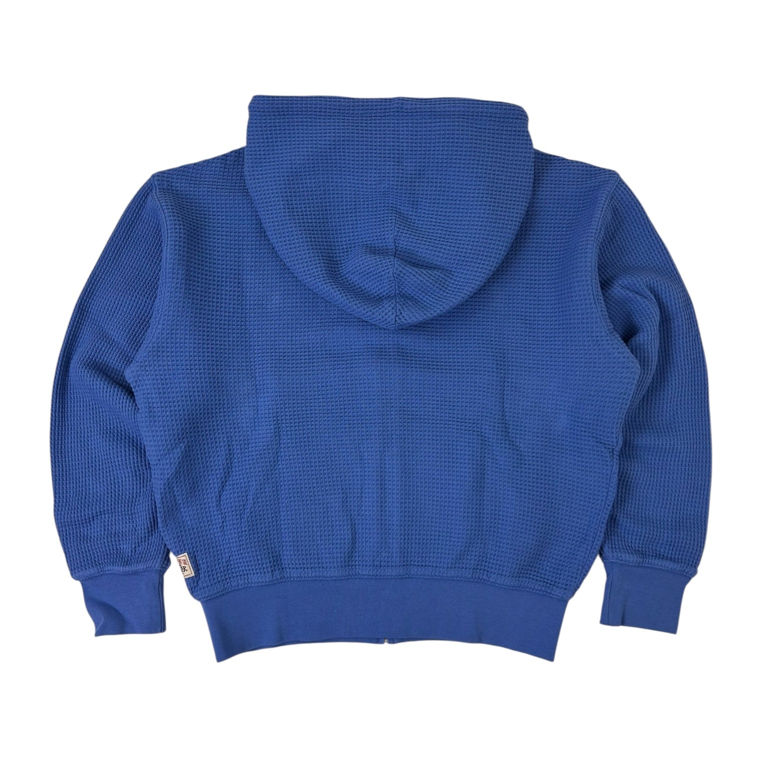 Stussy Double Layer Waffle Zip Hoodie Blue