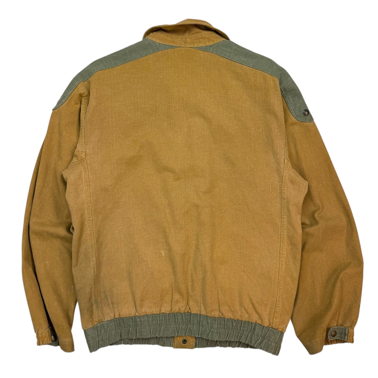 Vintage Multi Pocket Bomber Jacket Tan/Green