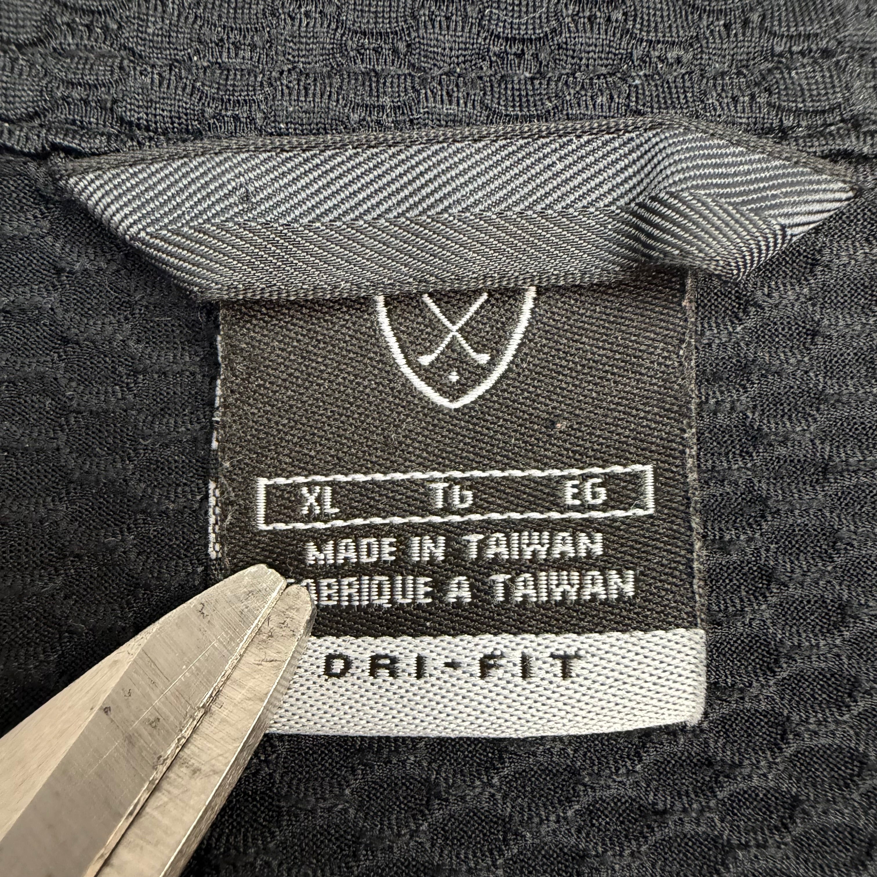 Vintage Nike Golf Zip Up Polo Shirt Black