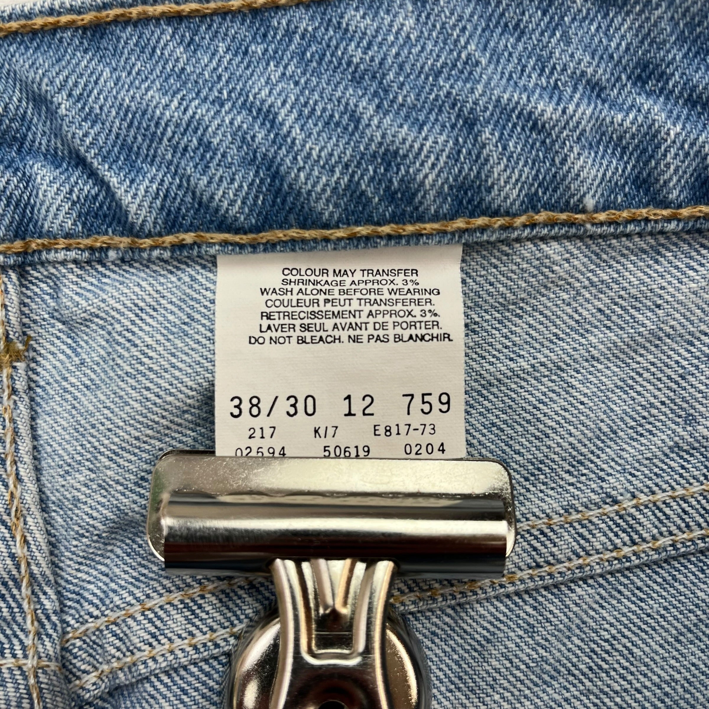 Vintage Levis Orange Tab 619 Denim Light Wash