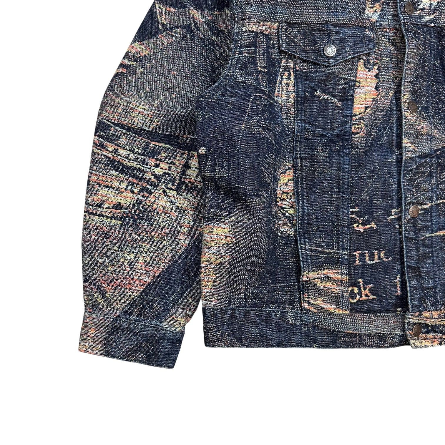 Supreme Archive Denim Jacquard Trucker Jacket Dark Wash