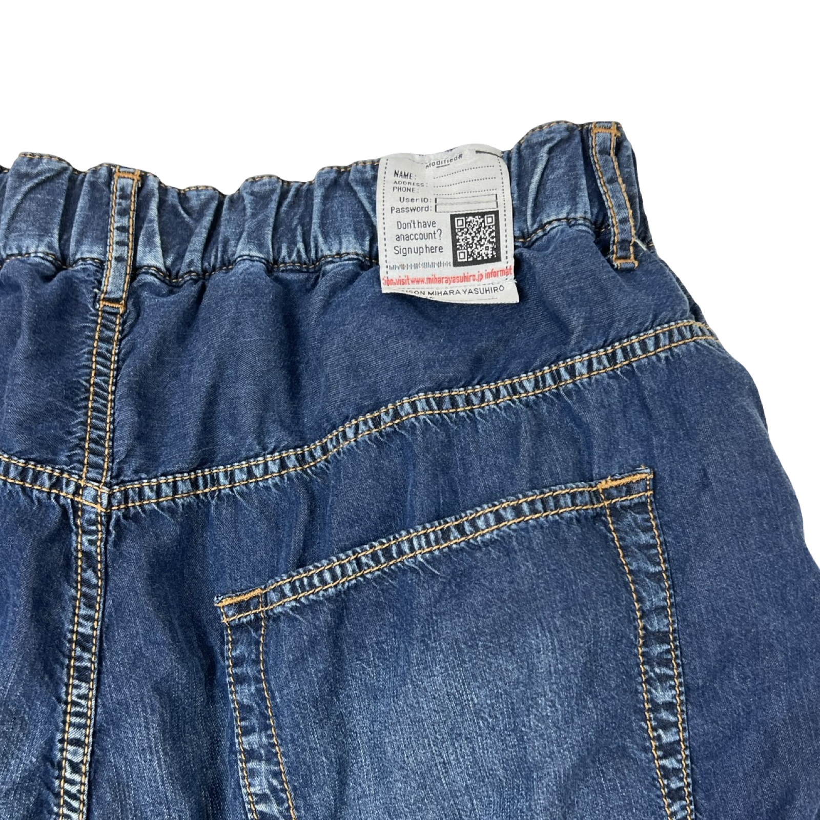 (W) Maison Mihara Yasuhiro Tencel Denim Gathered Pants