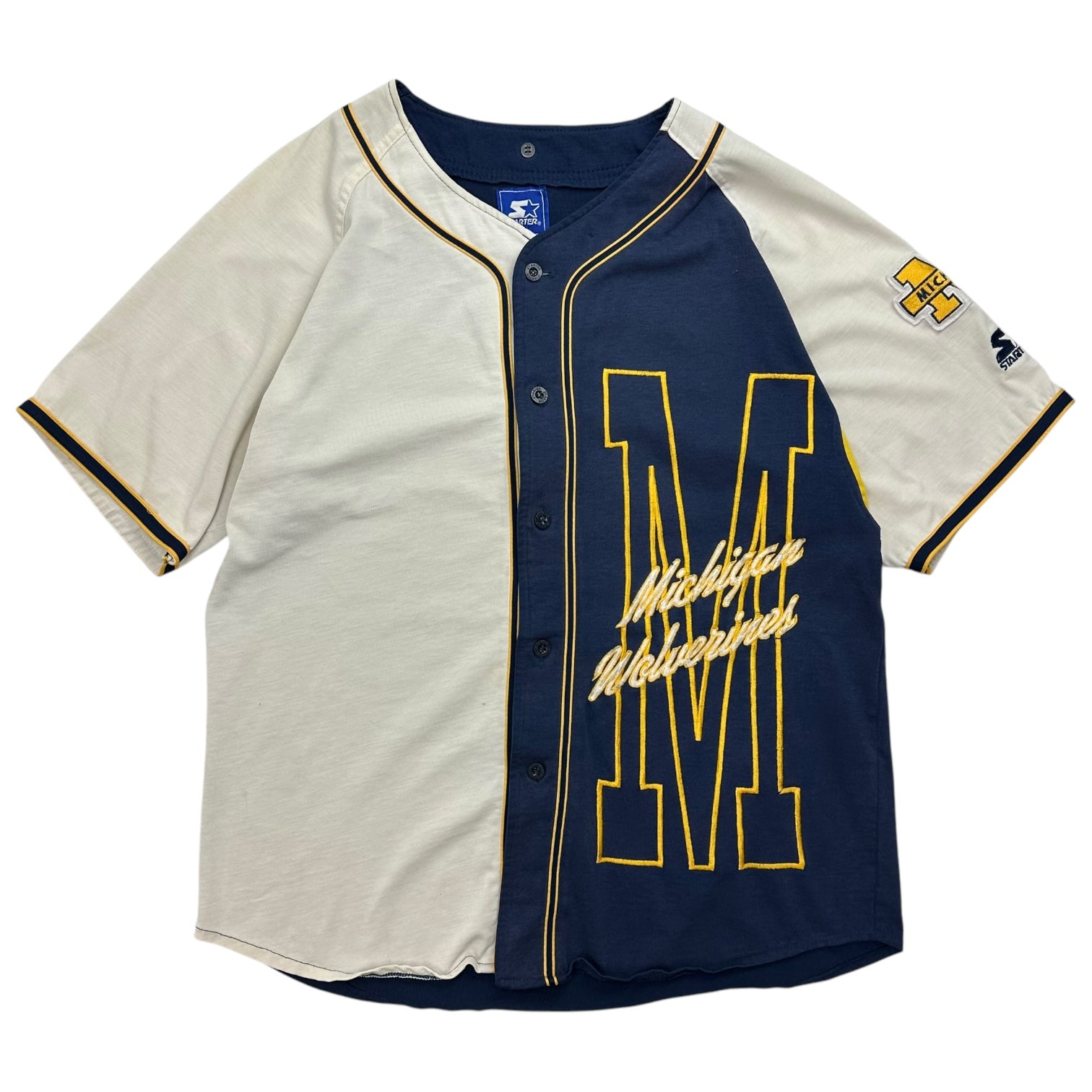 Vintage Starter Michigan Wolverines Baseball Jersey