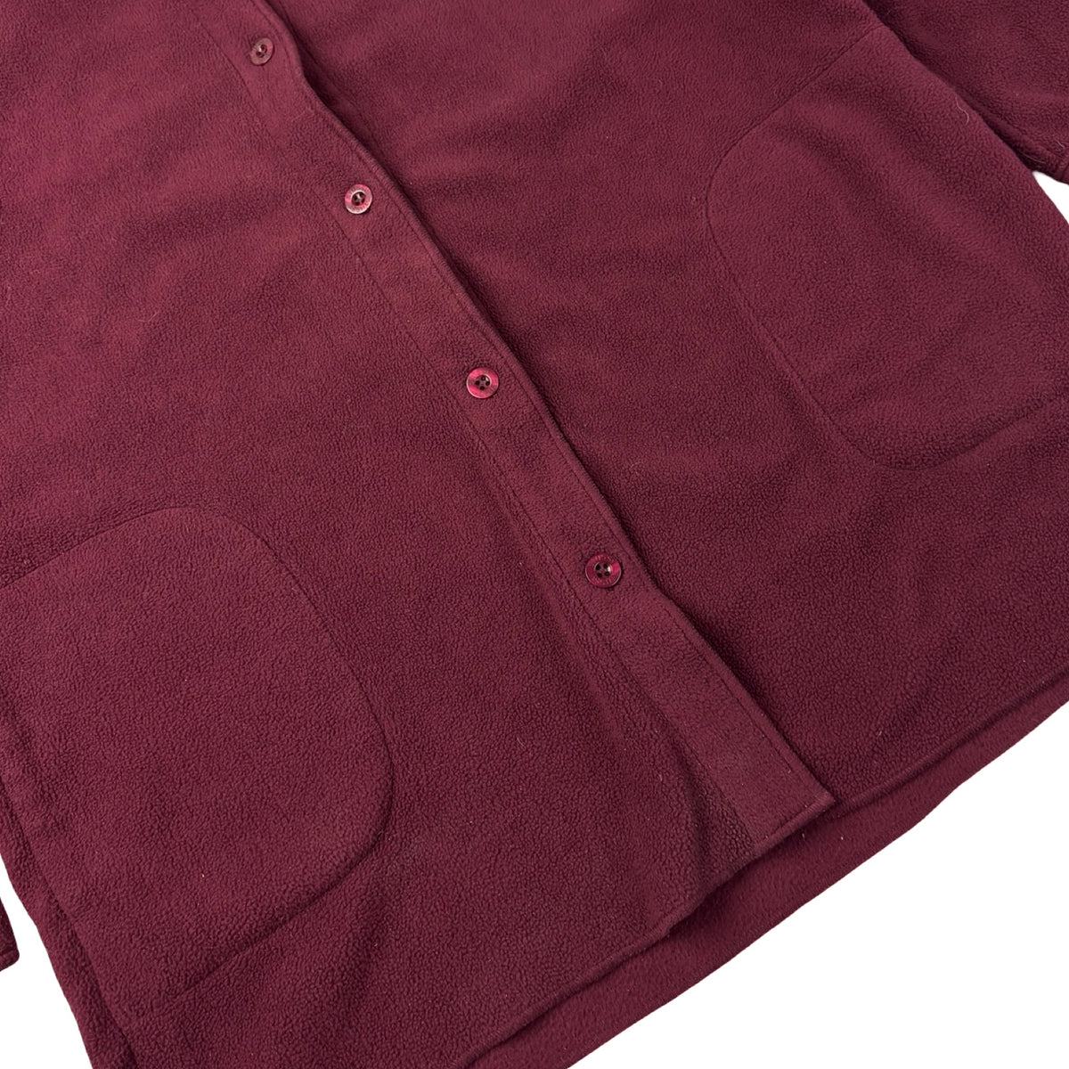 Stussy Polar Fleece Button-Up Shirt Cherry