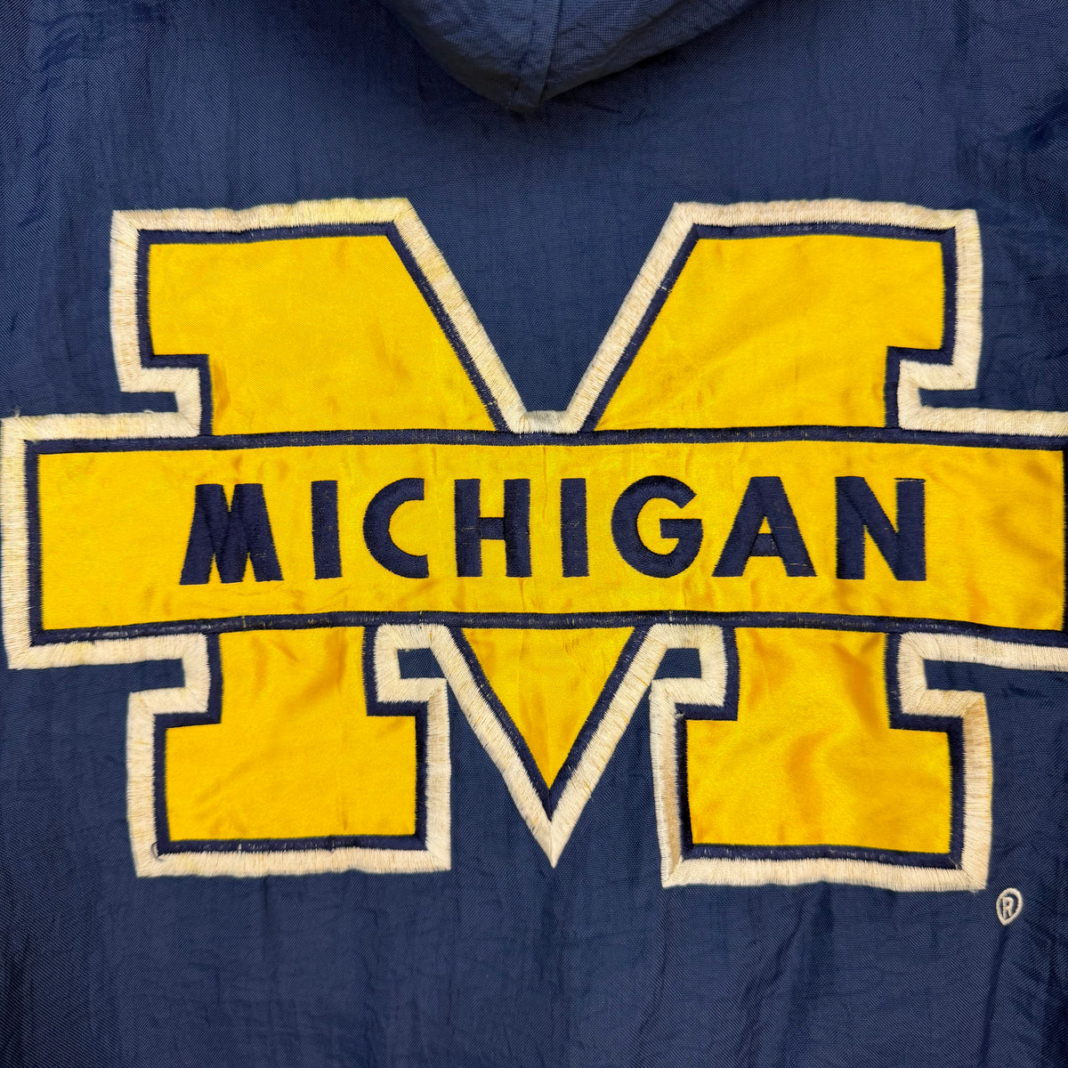 Vintage Starter Michigan Quarter Zip Jacket Navy/Yellow