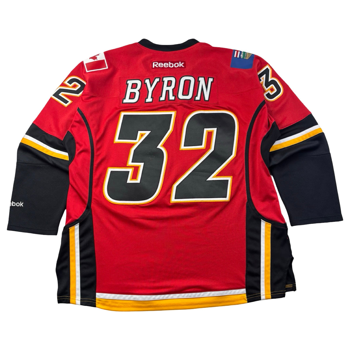 Vintage Reebok Calgary Flames Paul Byron NHL Home Jersey