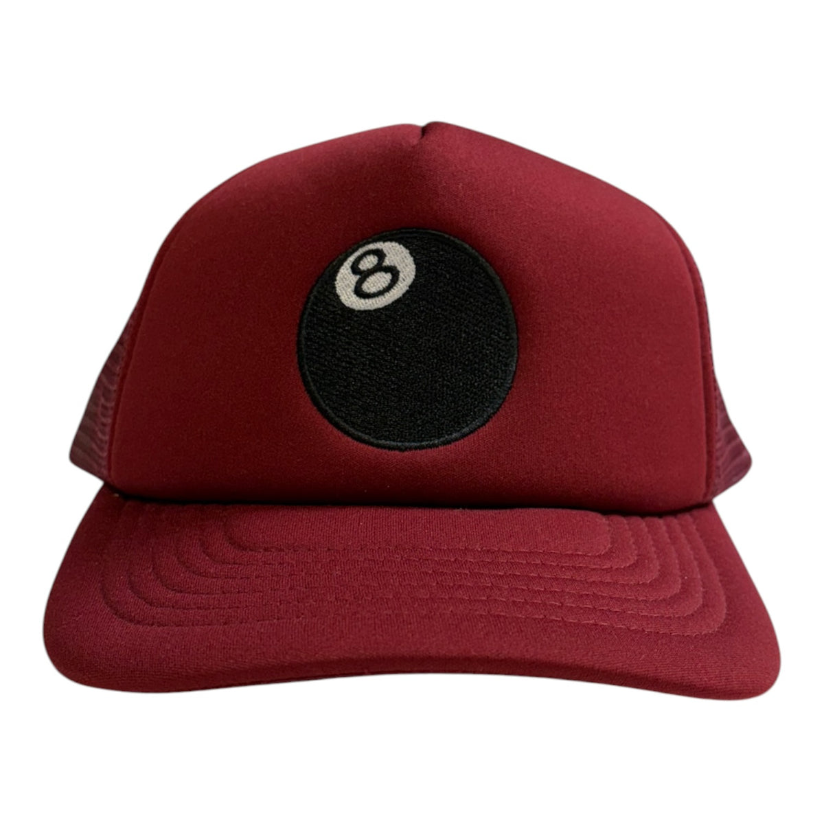 Stussy 8ball Trucker Snapback Red