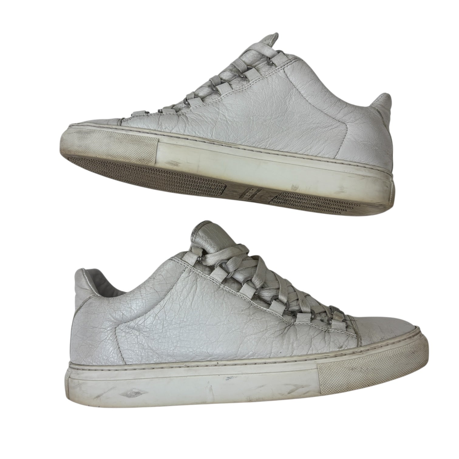 Balenciaga Arena Leather Low Top Sneaker White (Used)