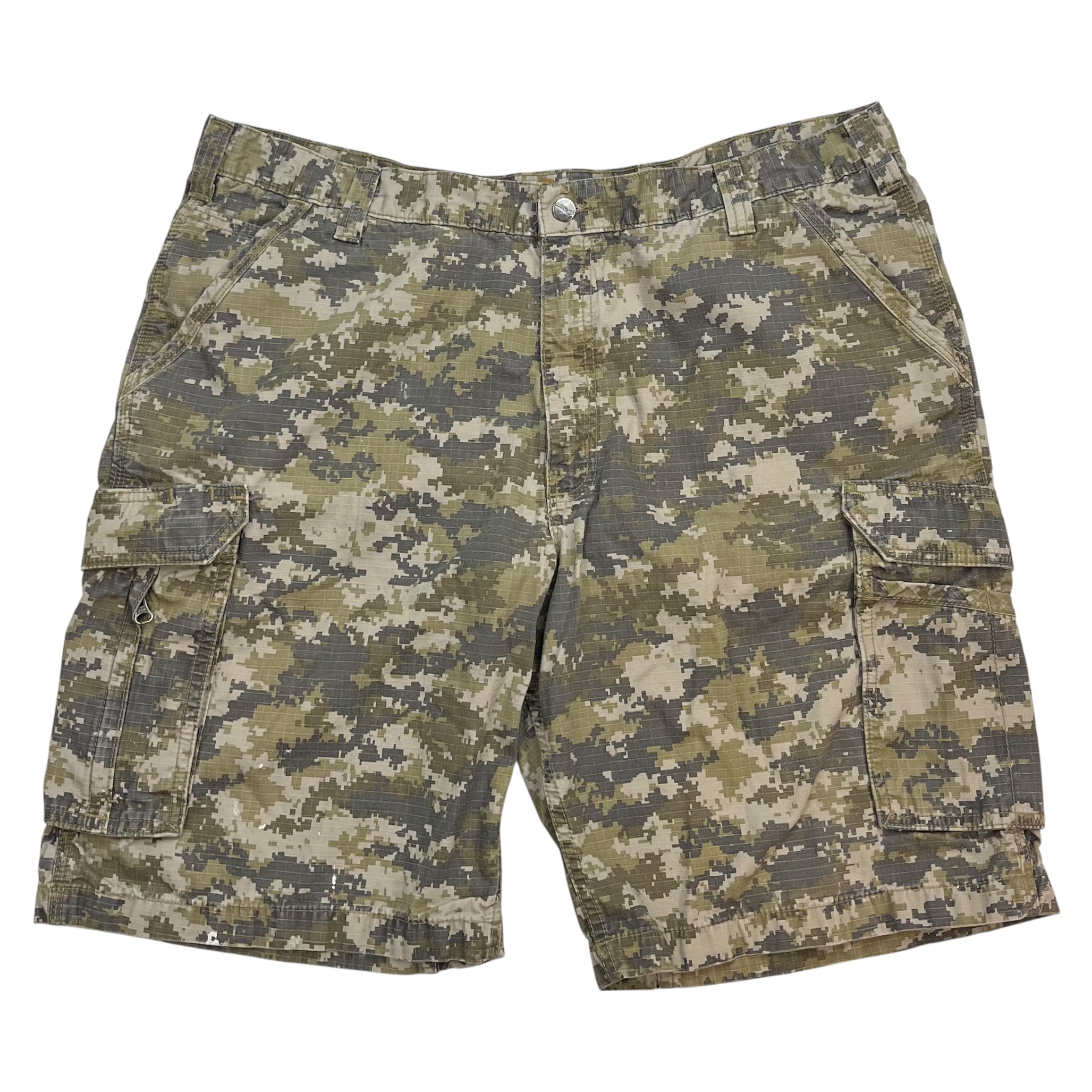 Vintage Carhartt Cargo Shorts Light Green Camo