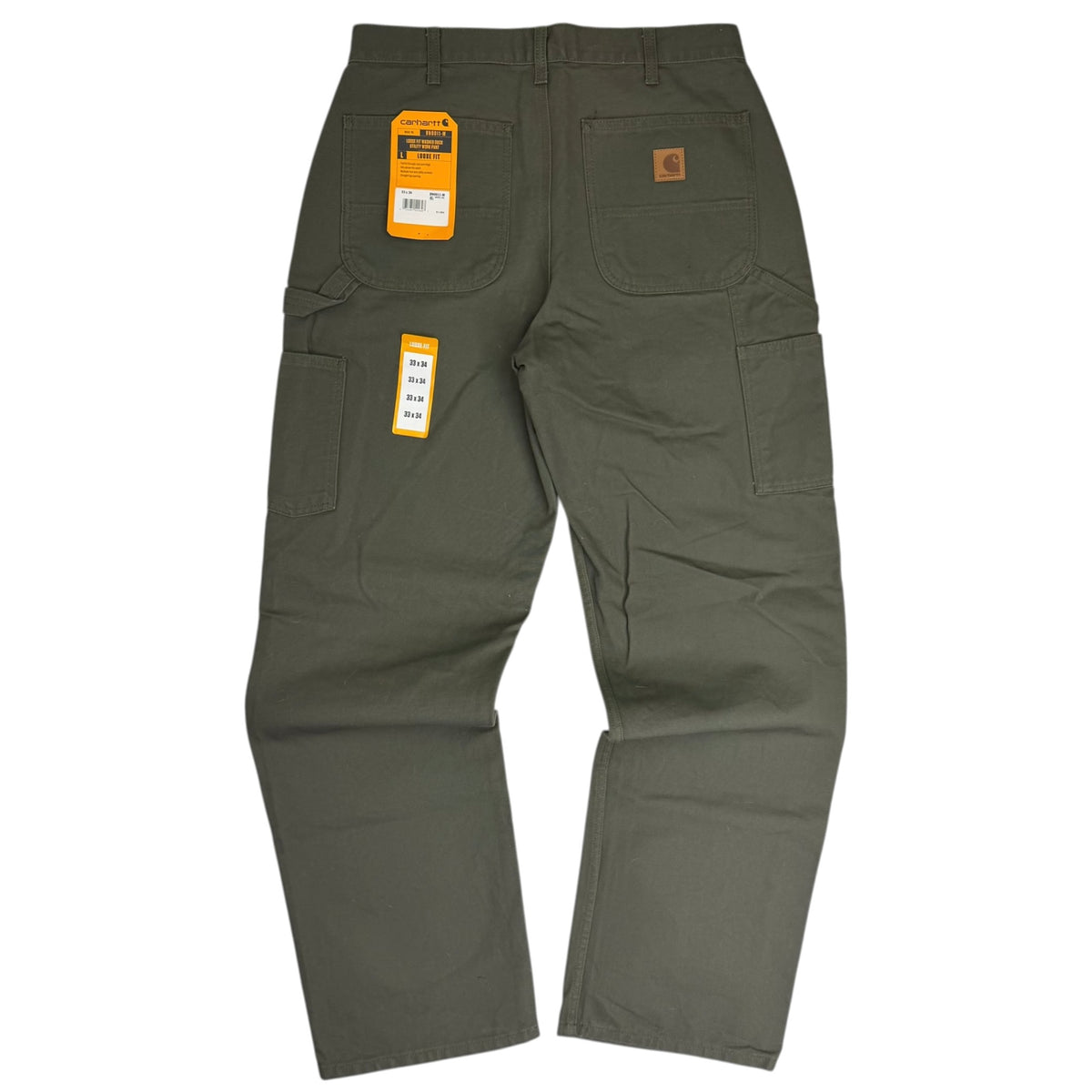 Carhartt Loose Fit Washed Duck Utility Work Pants Green