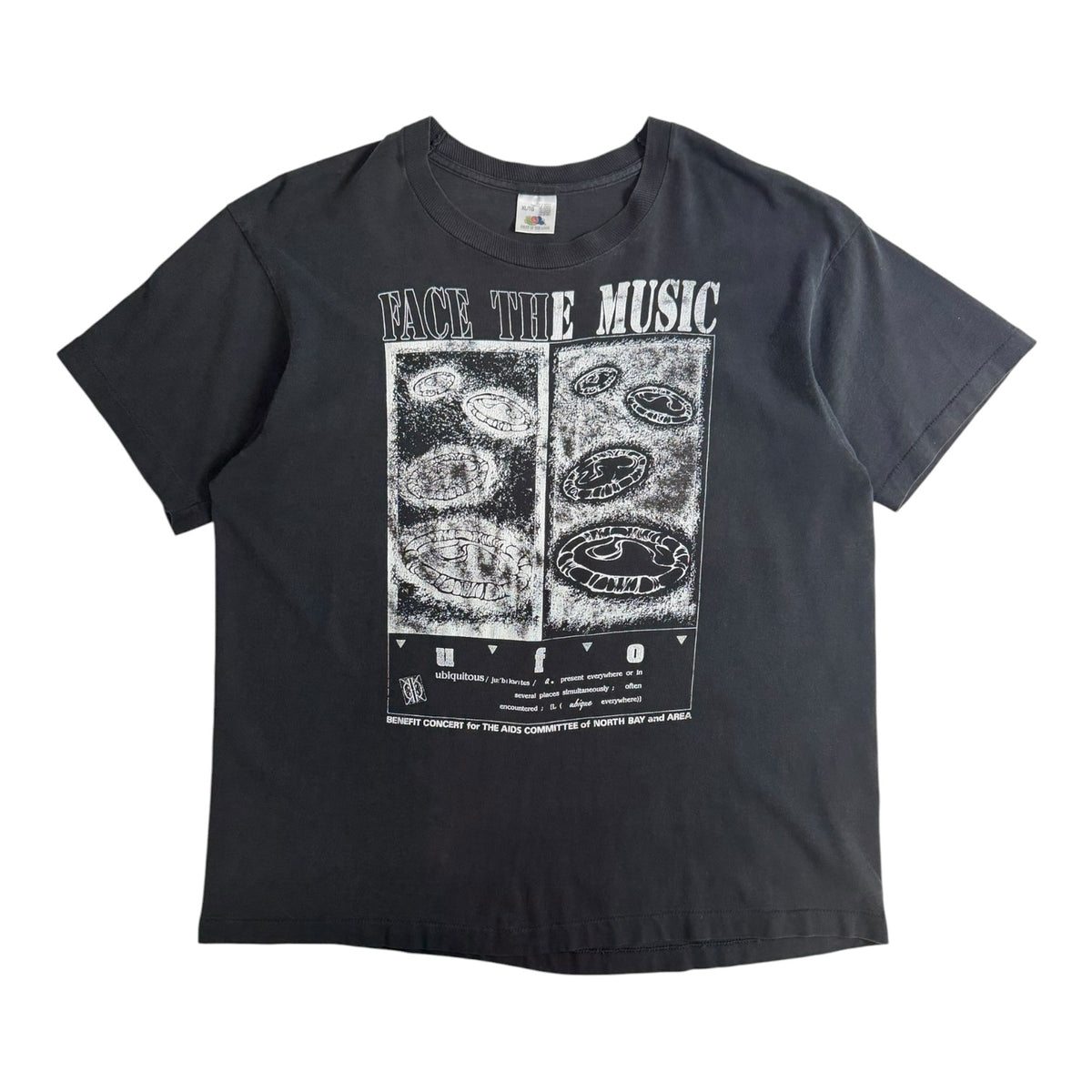 Vintage Face the Music T-Shirt Black