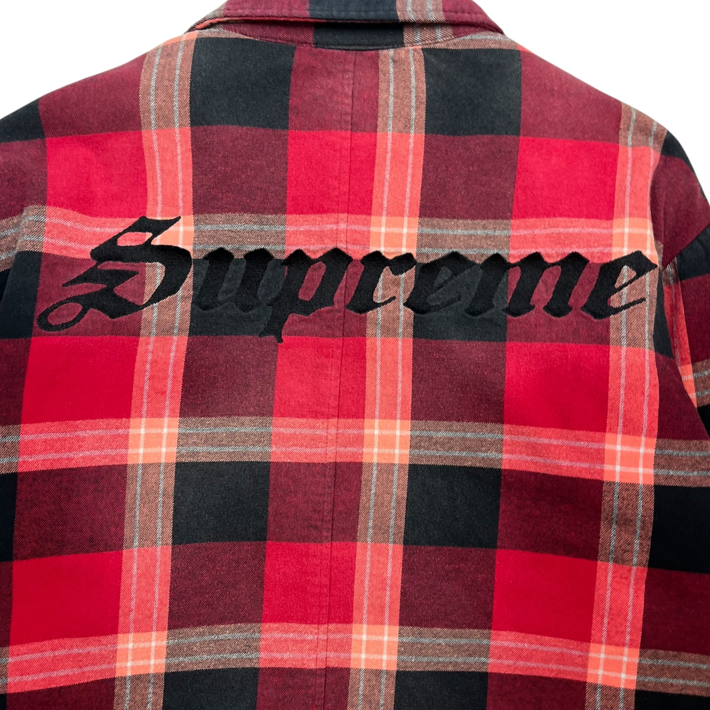 Supreme Quilted Flannel Shirt Red