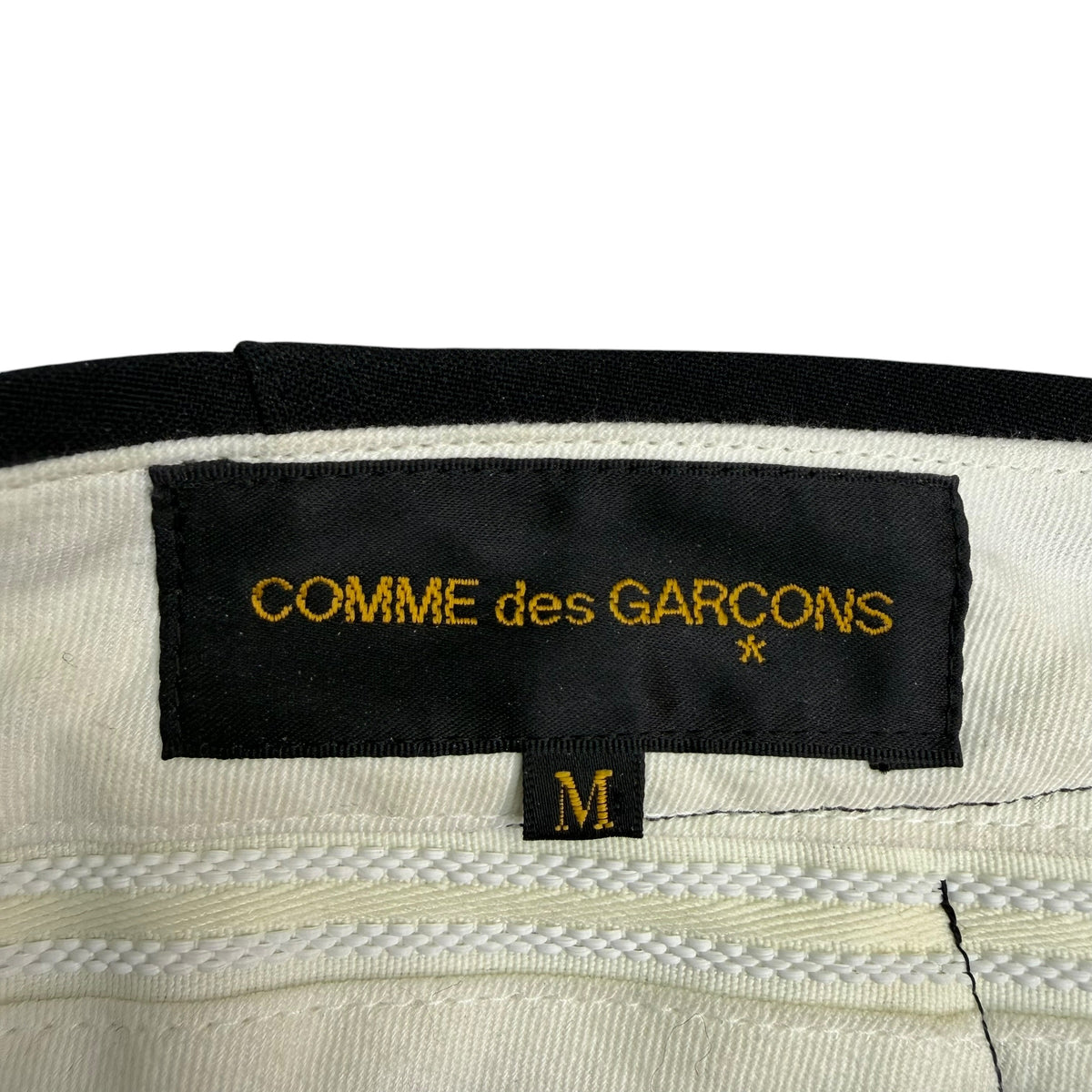 (W) SS13 Comme Des Garçons Wool Asymmetrical Button Detail Trousers Black