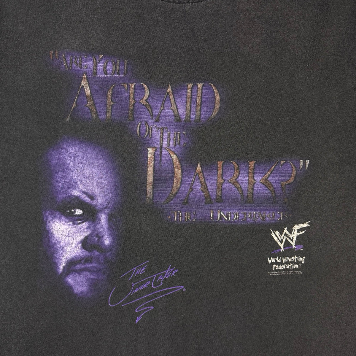 1998 WWF The Undertaker ‘Are You Afraid Of The Dark’ T-Shirt