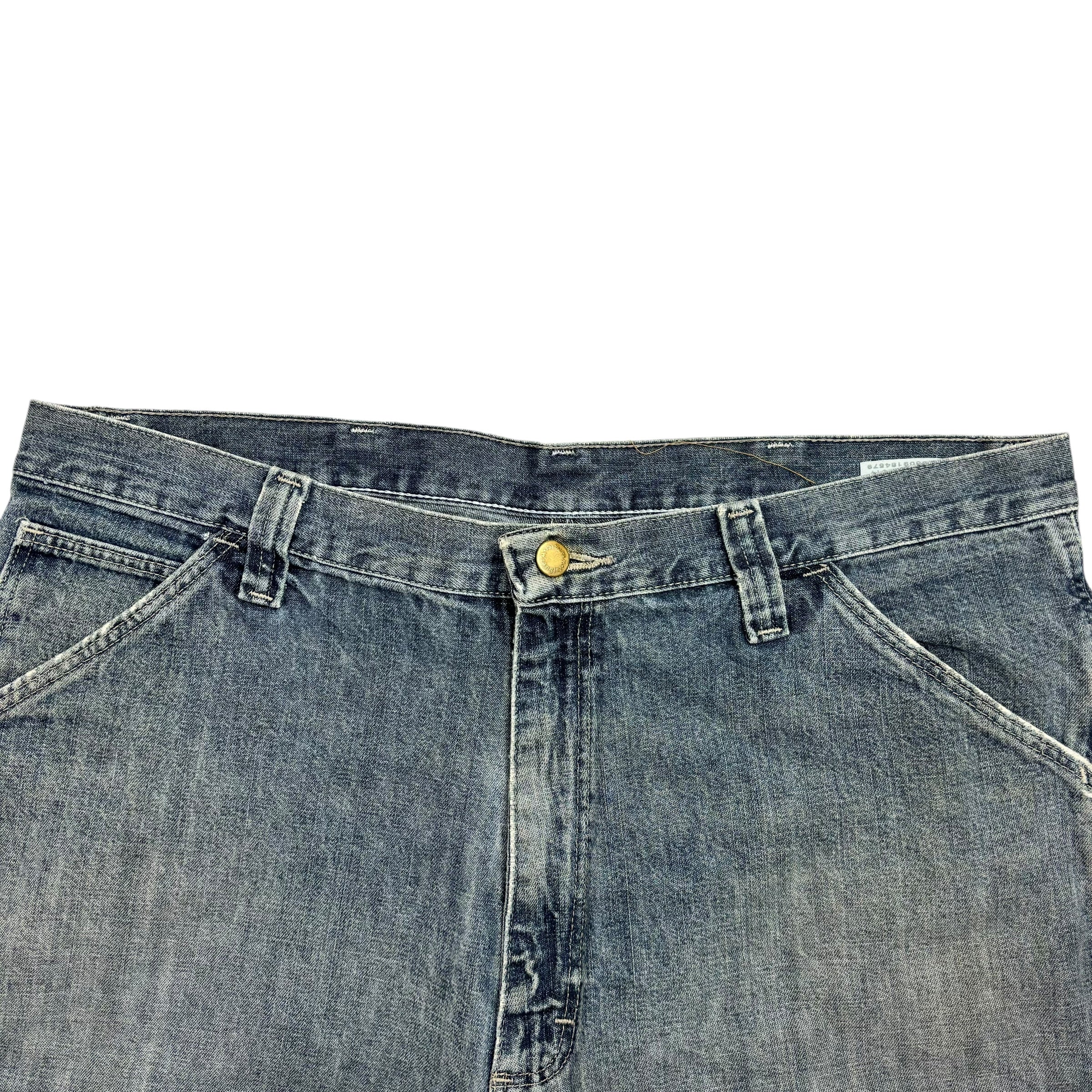 Vintage Wrangler Cargo Denim Shorts Dark Wash