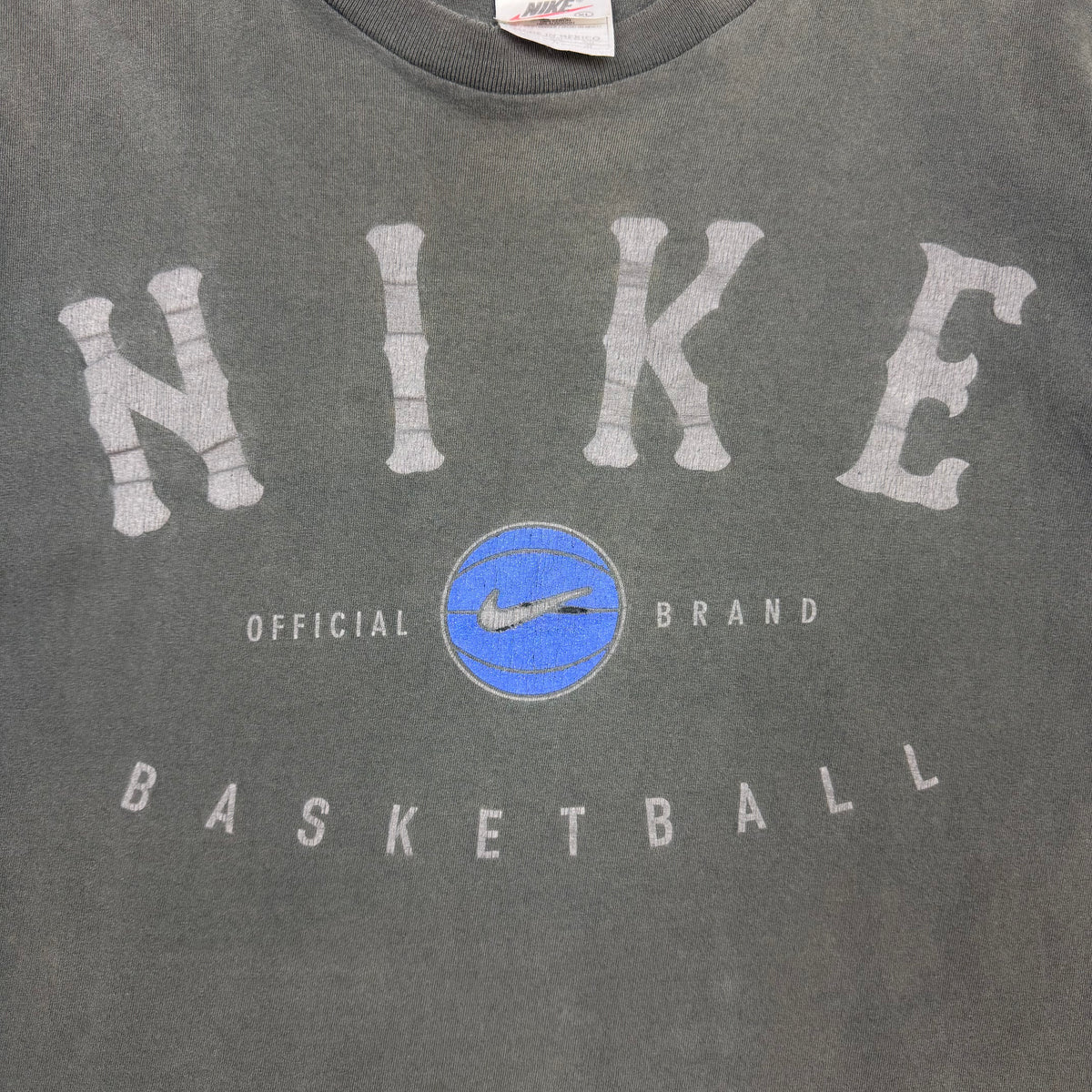 Vintage Nike Basketball Tee Faded Grey