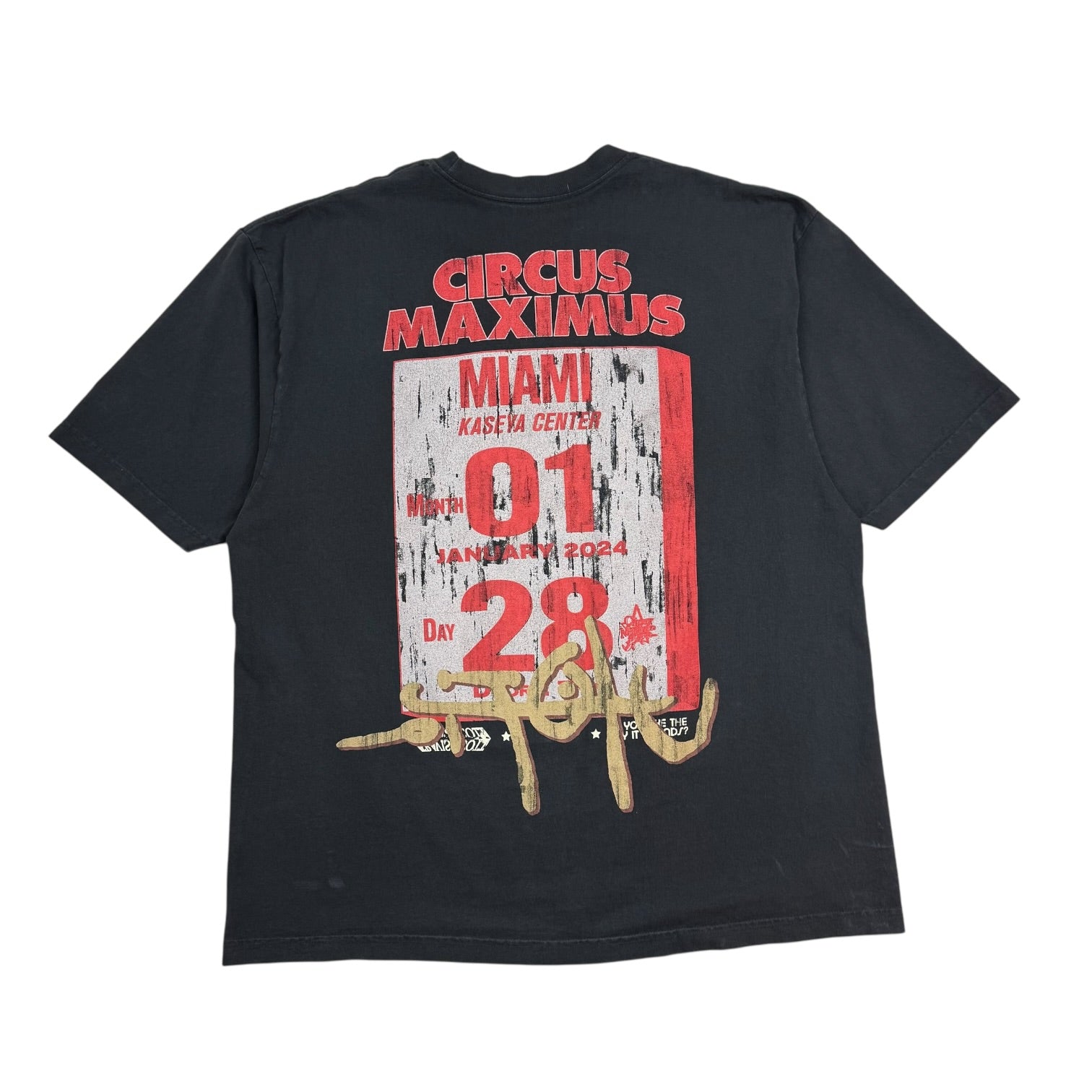Travis Scott Utopia Circus Maximus 2023 Tour Tee Black