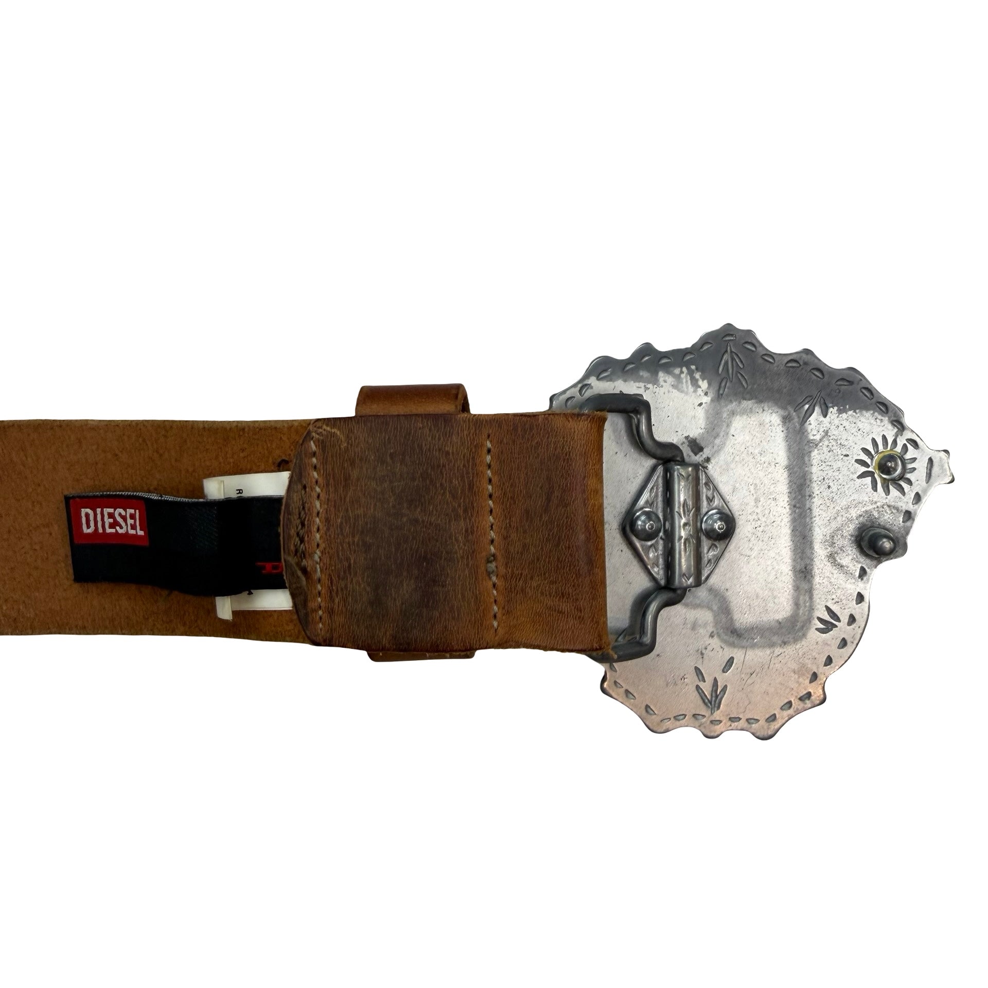 Vintage Diesel Western Leather Belt Brown