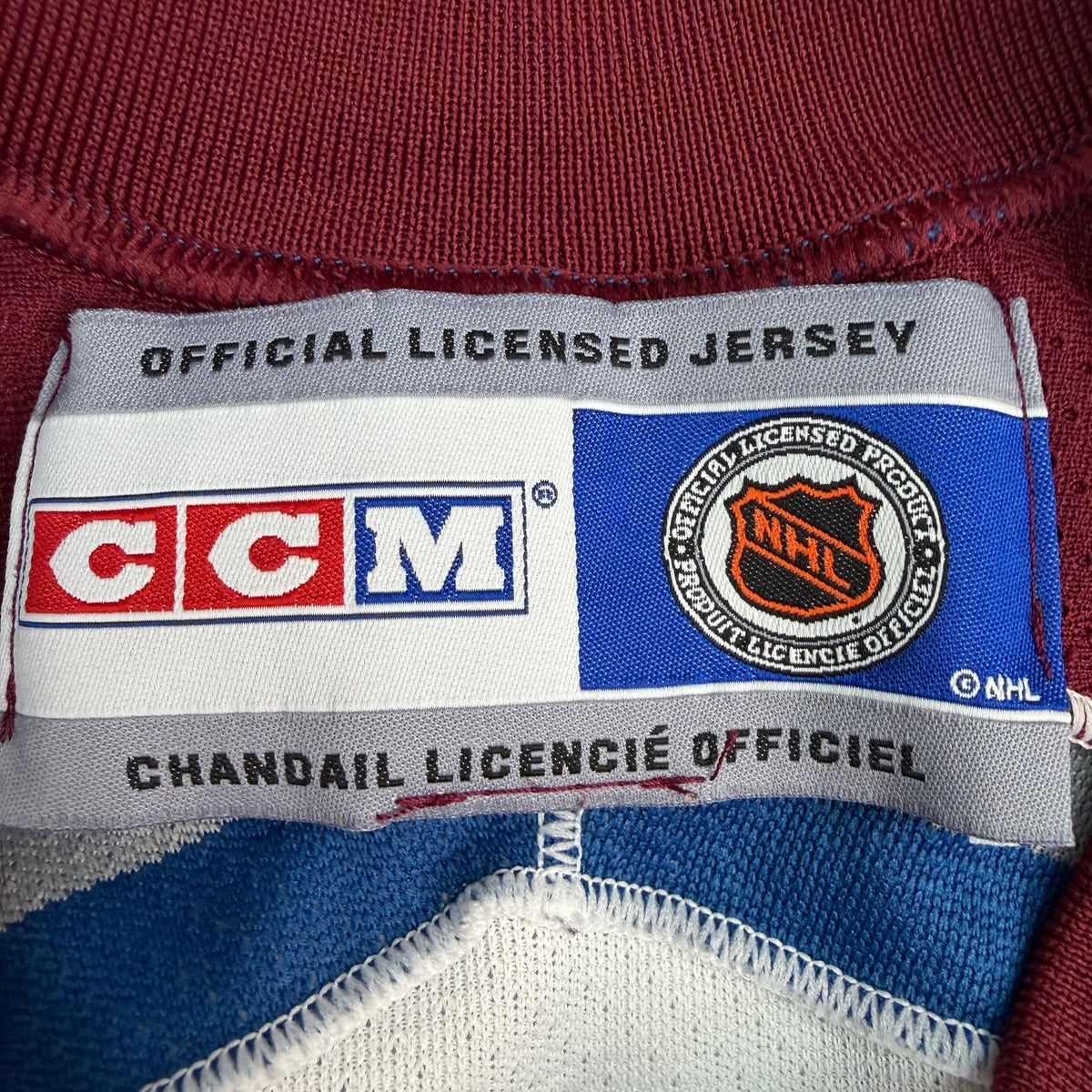 Vintage Colorado Avalanche CCM Jersey White