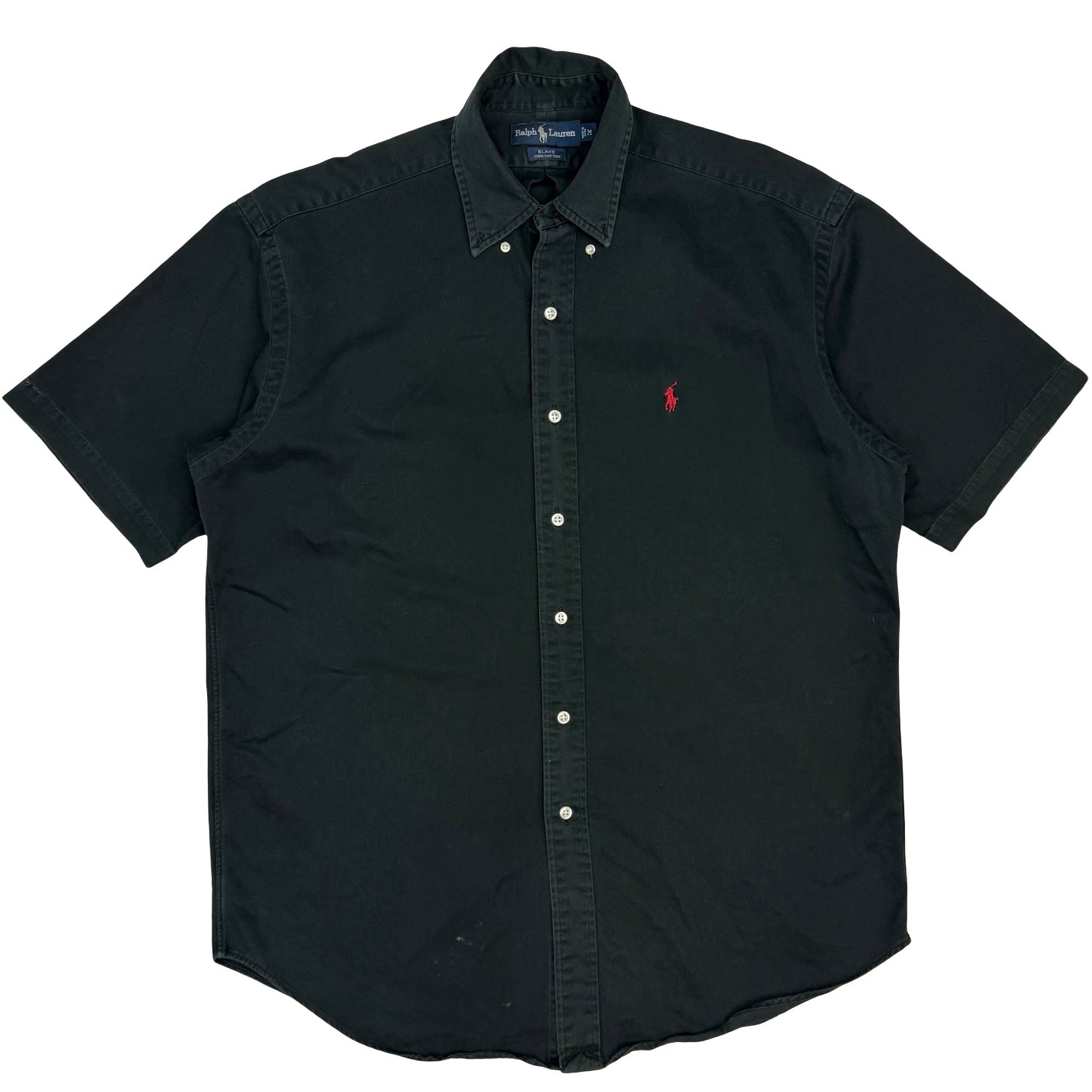 Vintage Polo Ralph Lauren Button Up Short Sleeve Shirt Black