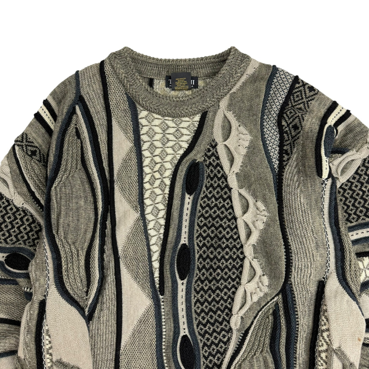 Vintage Tosani 3D Knit Sweater Beige