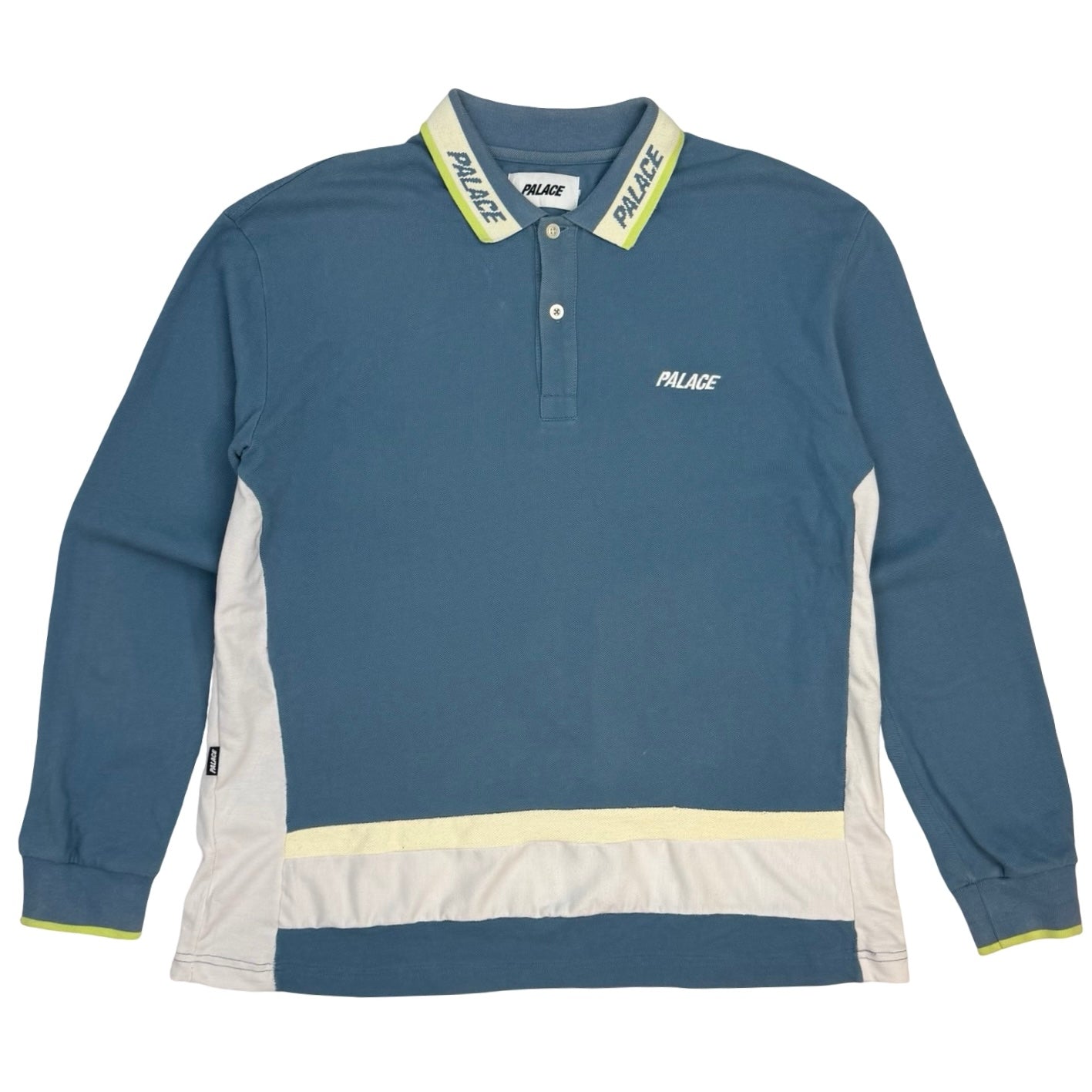 Palace Fluro L/S Polo Blue