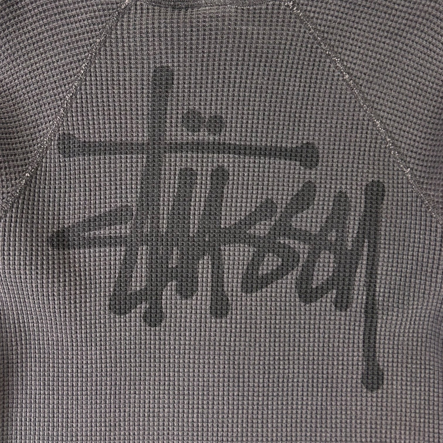 Stussy Raglan Thermal Long Sleeve Grey