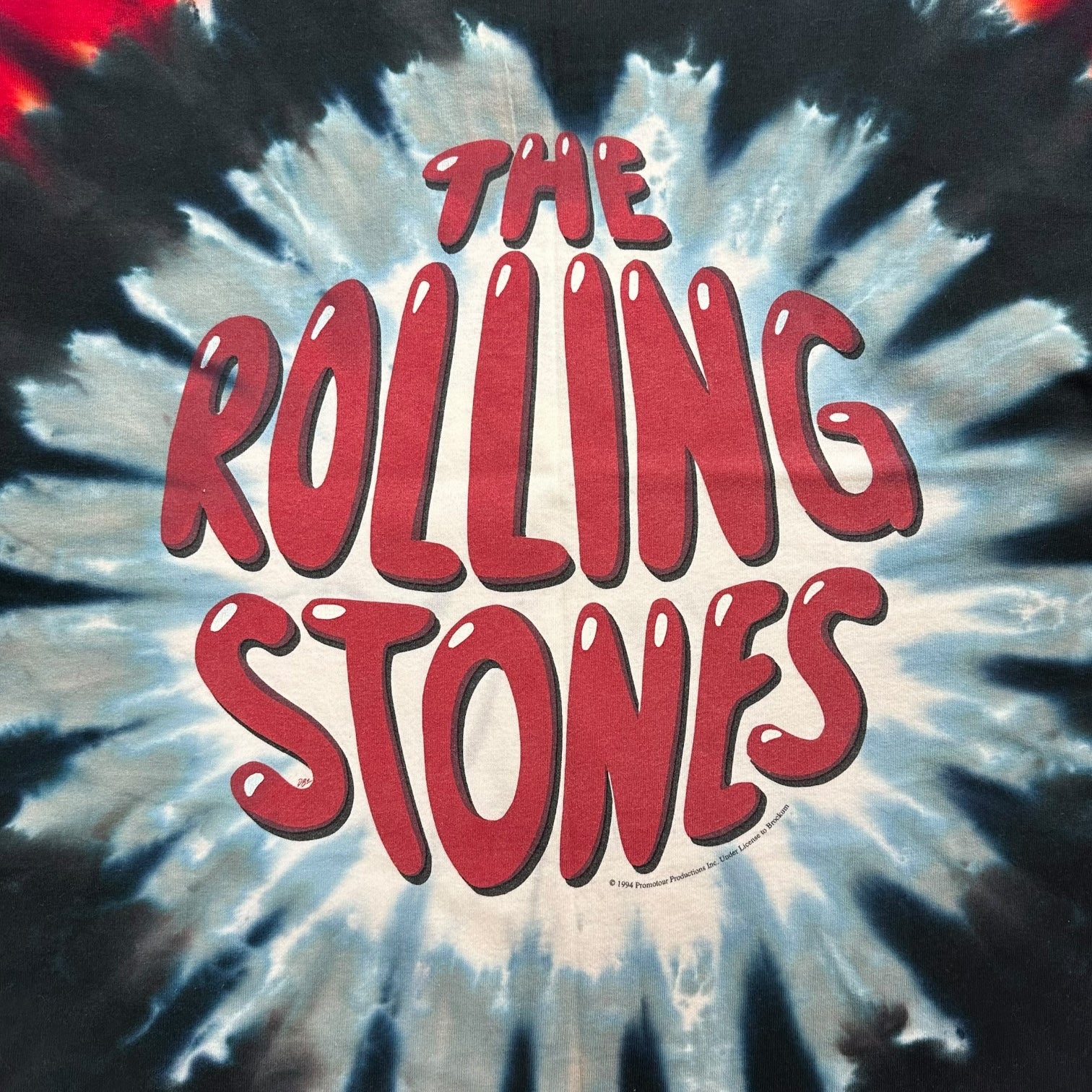 1994 The Rolling Stones Tie Dye Shirt Red/Blue