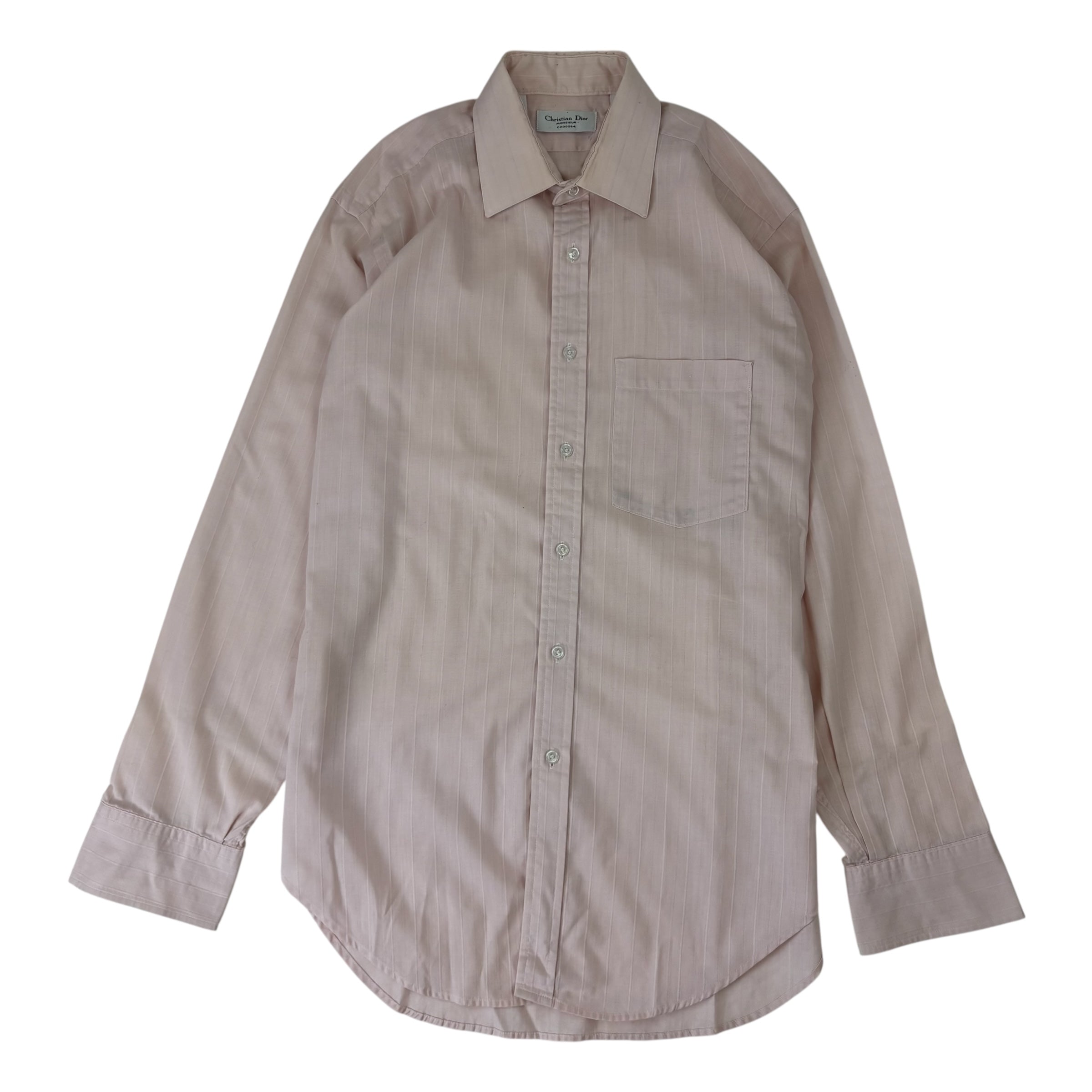 Vintage Christian Dior Dress Shirt Light Pink