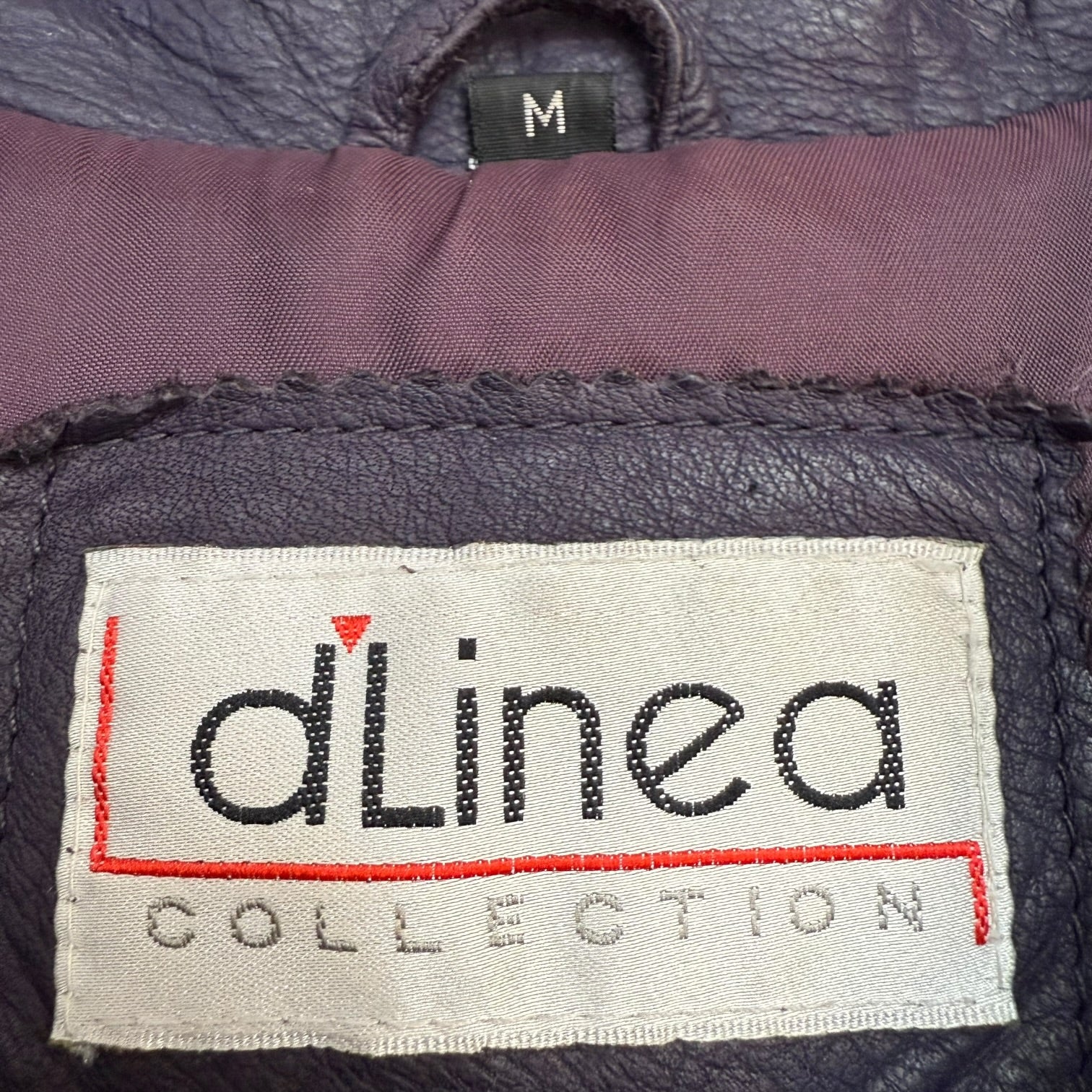 Vintage D’Linea Leather Jacket Eggplant