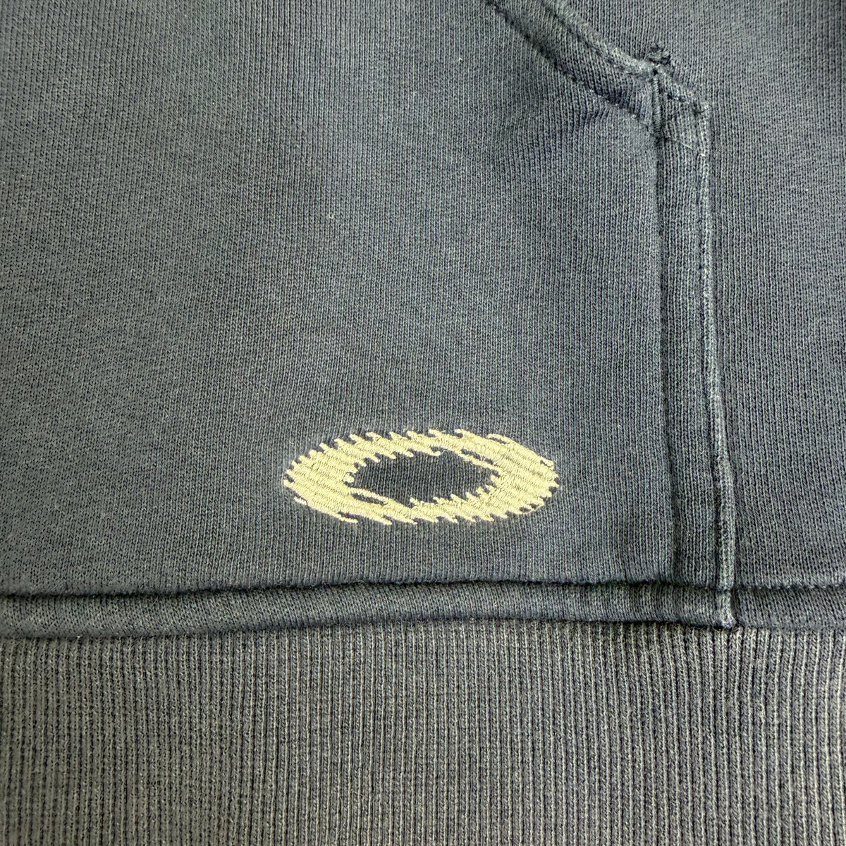 Vintage Oakley Software Two Tone Raglan Pullover Hoodie Blue
