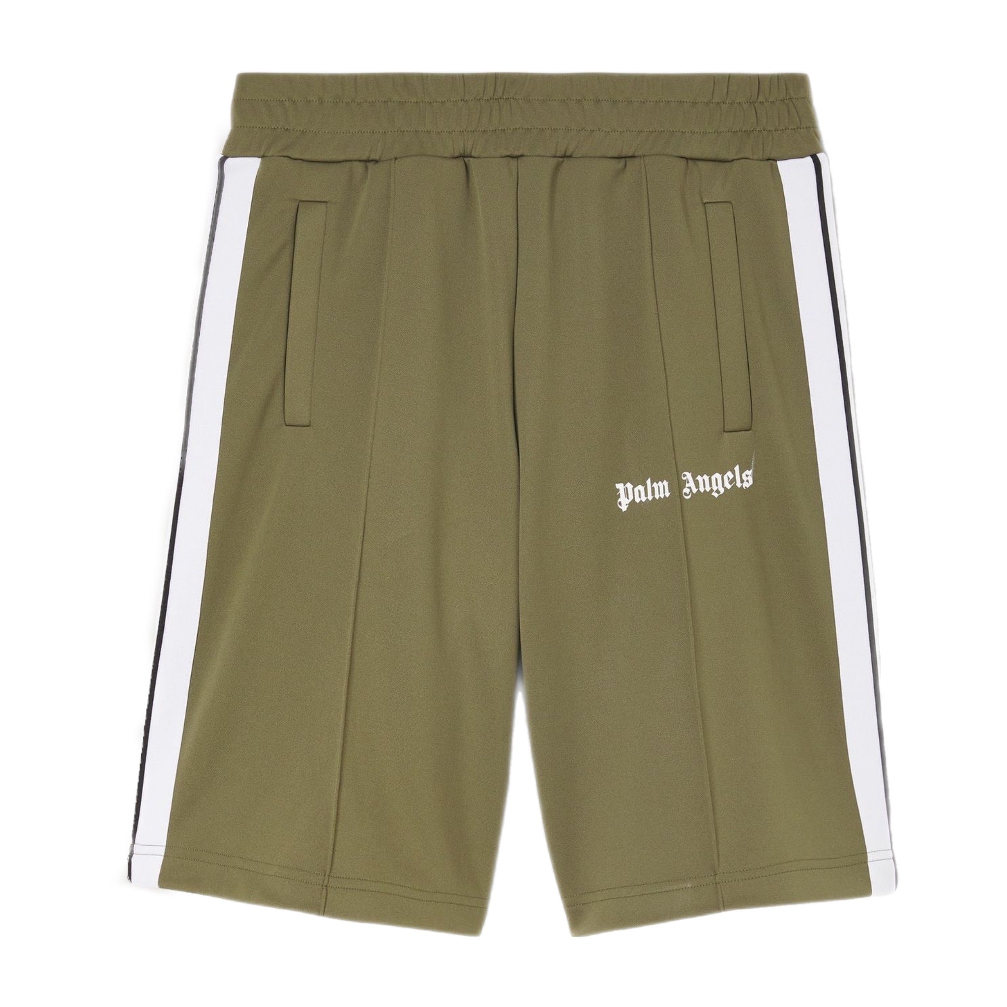 Palm Angels Army Green Track Shorts
