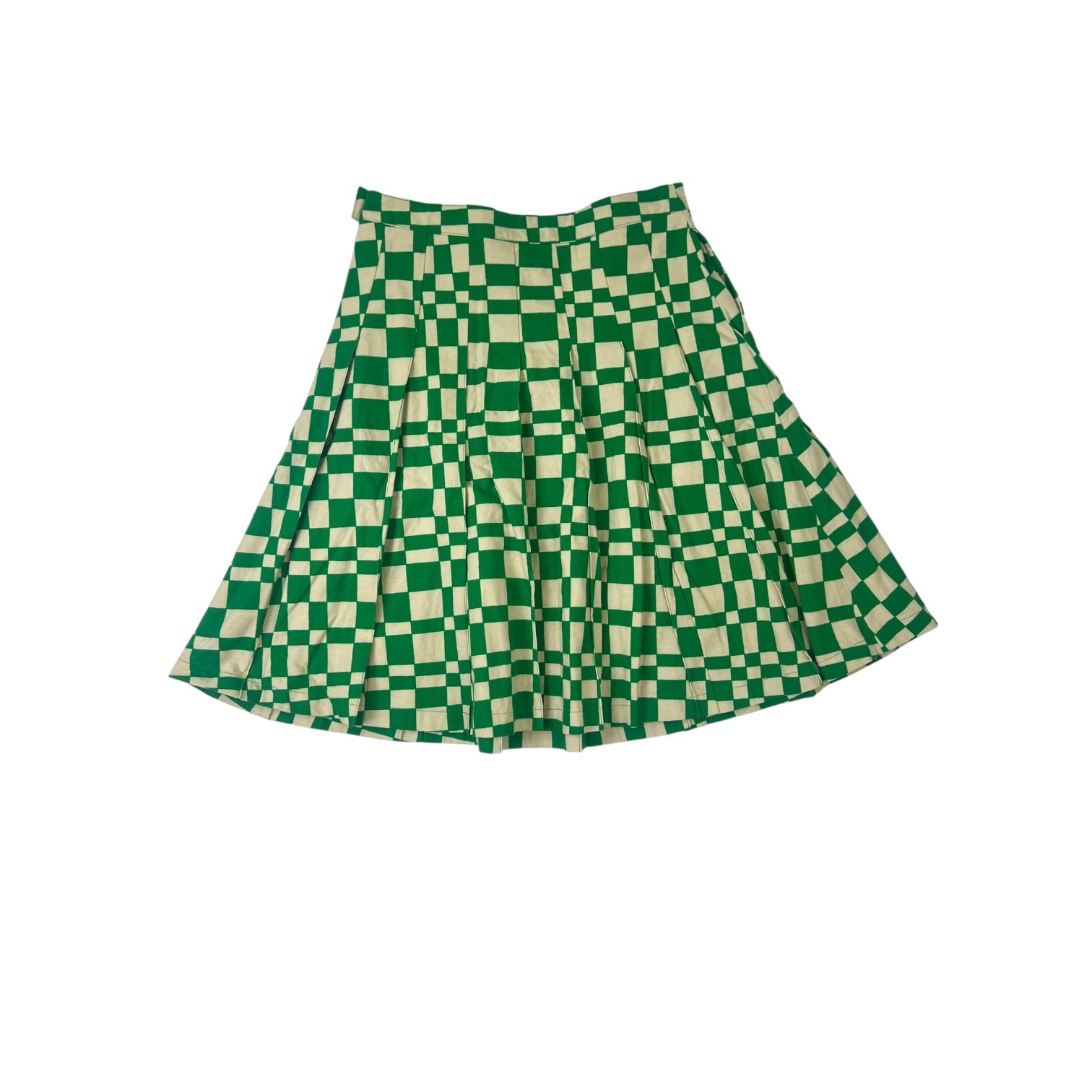 (W) Stussy Sabi Checker Pleated Skirt Green