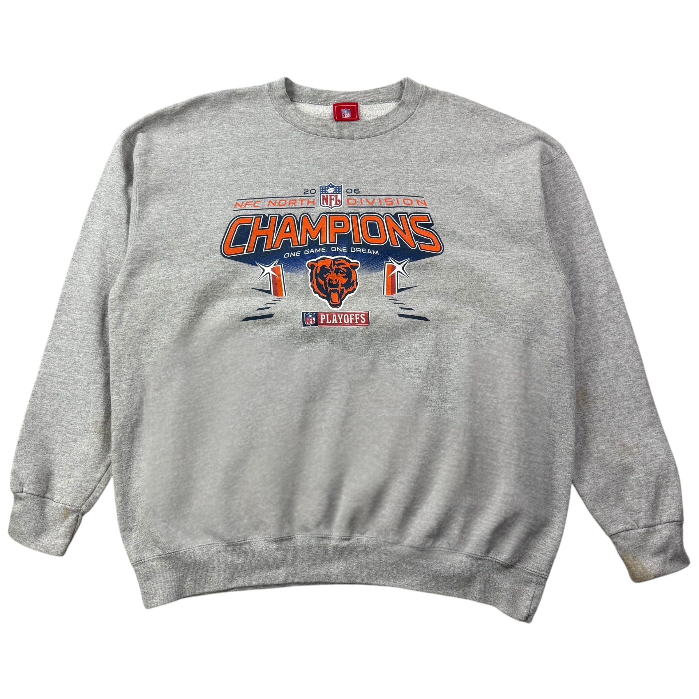 2006 Chicago Bears NFC North Champions Crewneck Grey