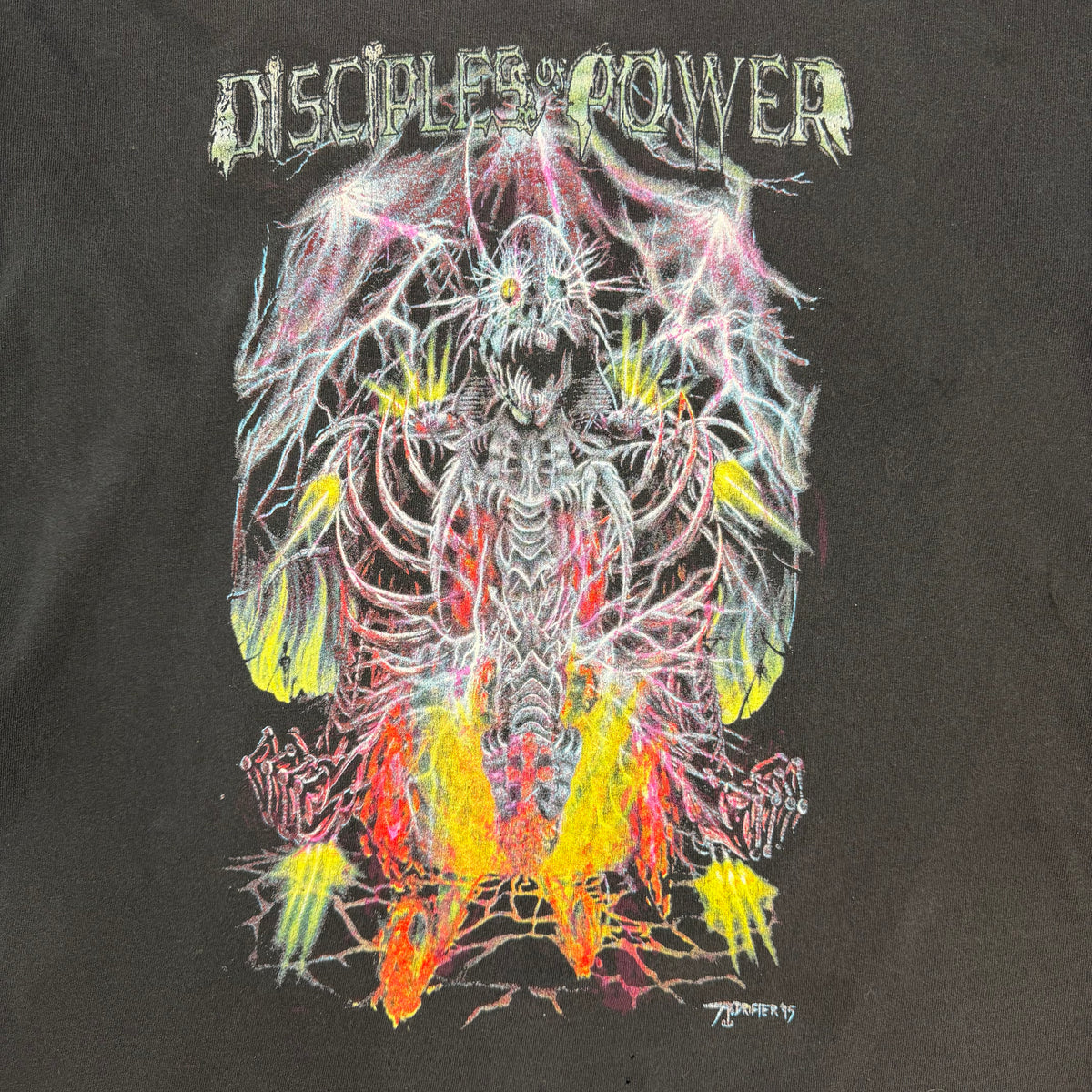 Vintage Disciples Of Power Longsleeve Faded Black