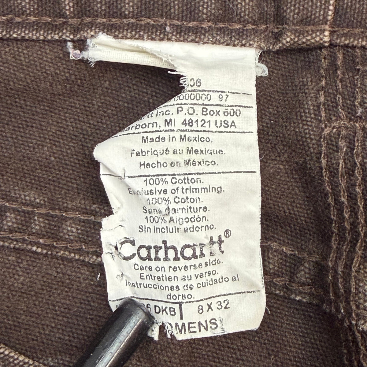 Vintage Carhartt Double Knee Distressed Pants Brown