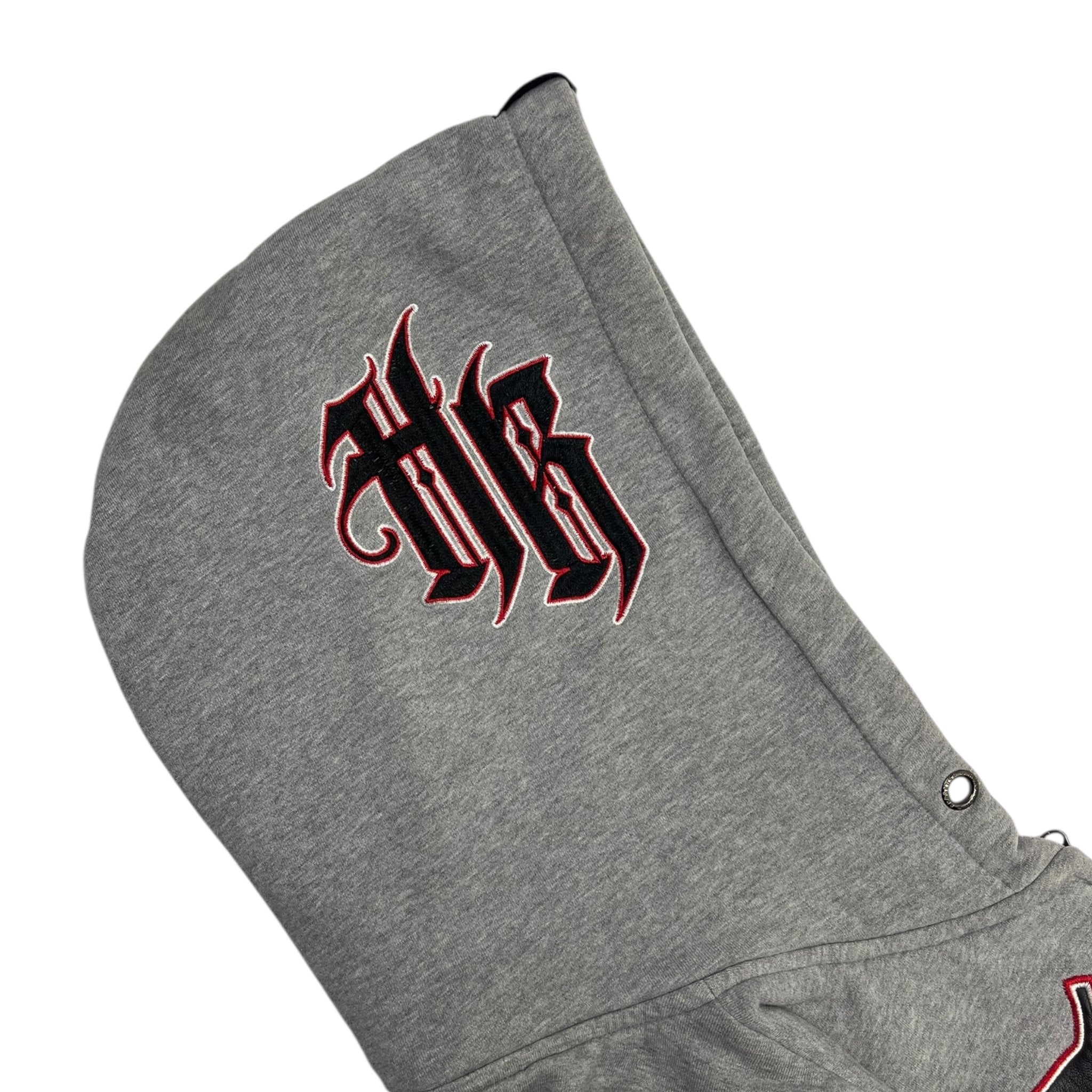 Y2K Headrush Embroidered Biker Zip Up Hoodie
