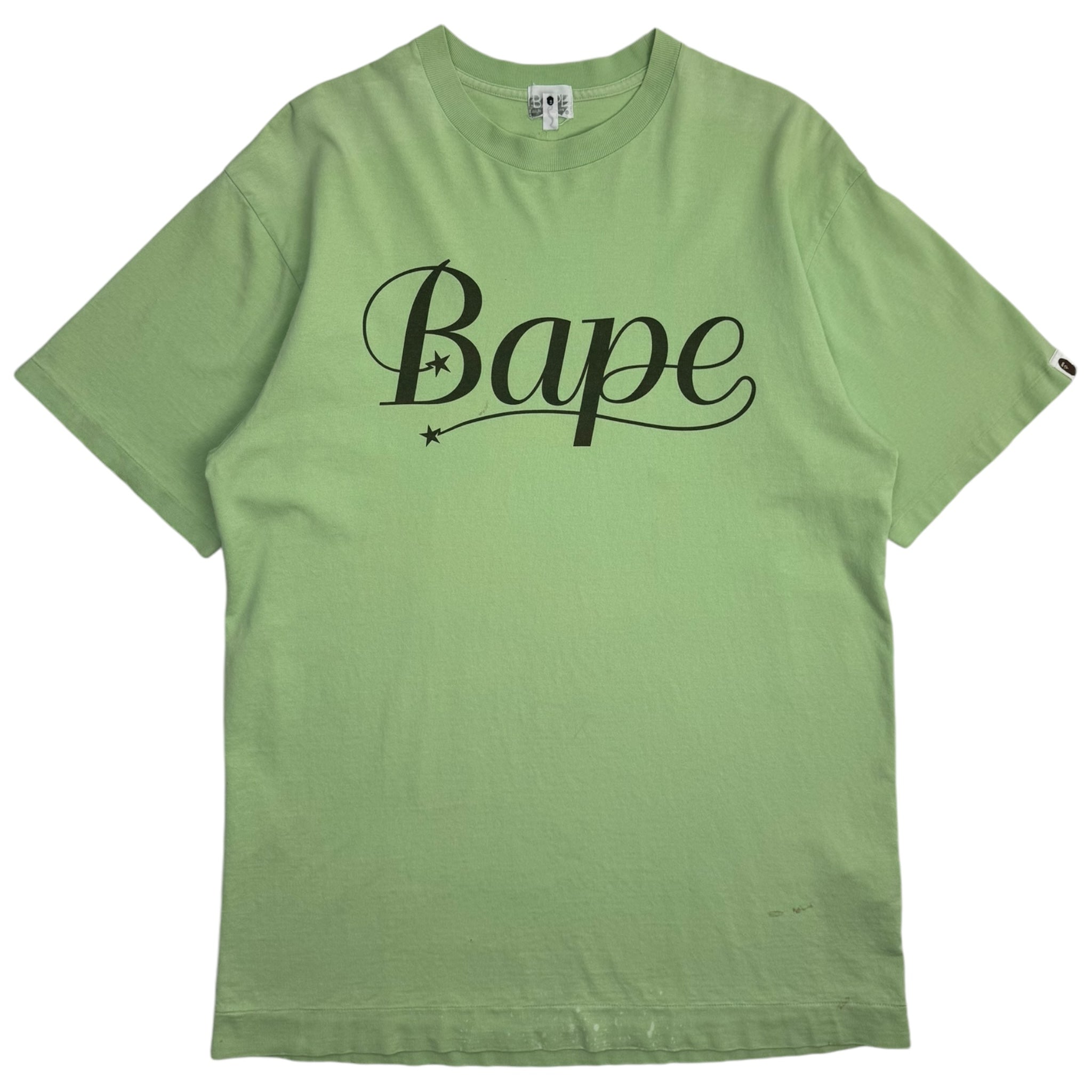 Bape Star Writing Spellout Light Green