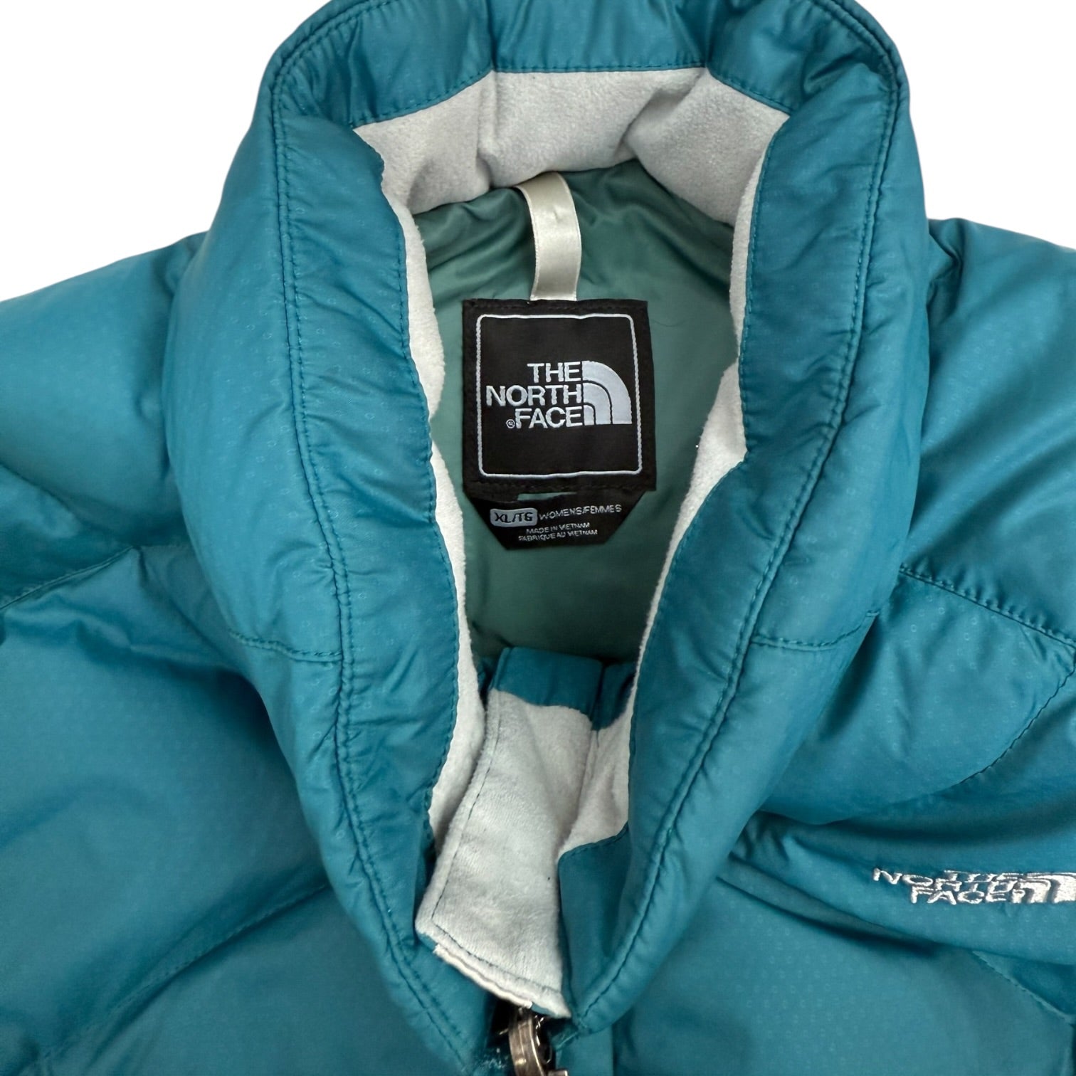 (W) Vintage The North Face 550 Fill Down Vest Blue